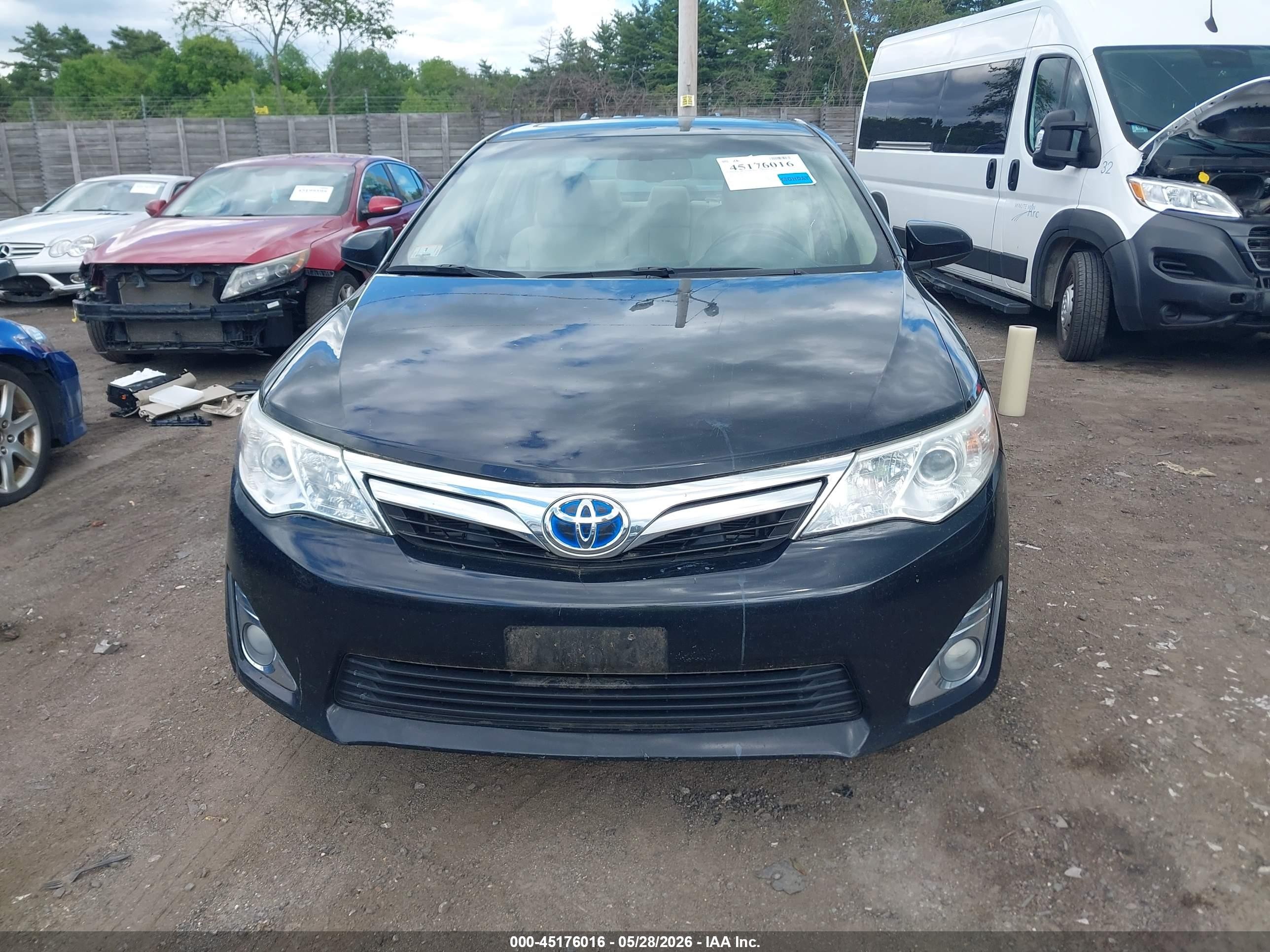 2012 Toyota Camry Hybrid Xle Black vin: 4T1BD1FK5CU009524