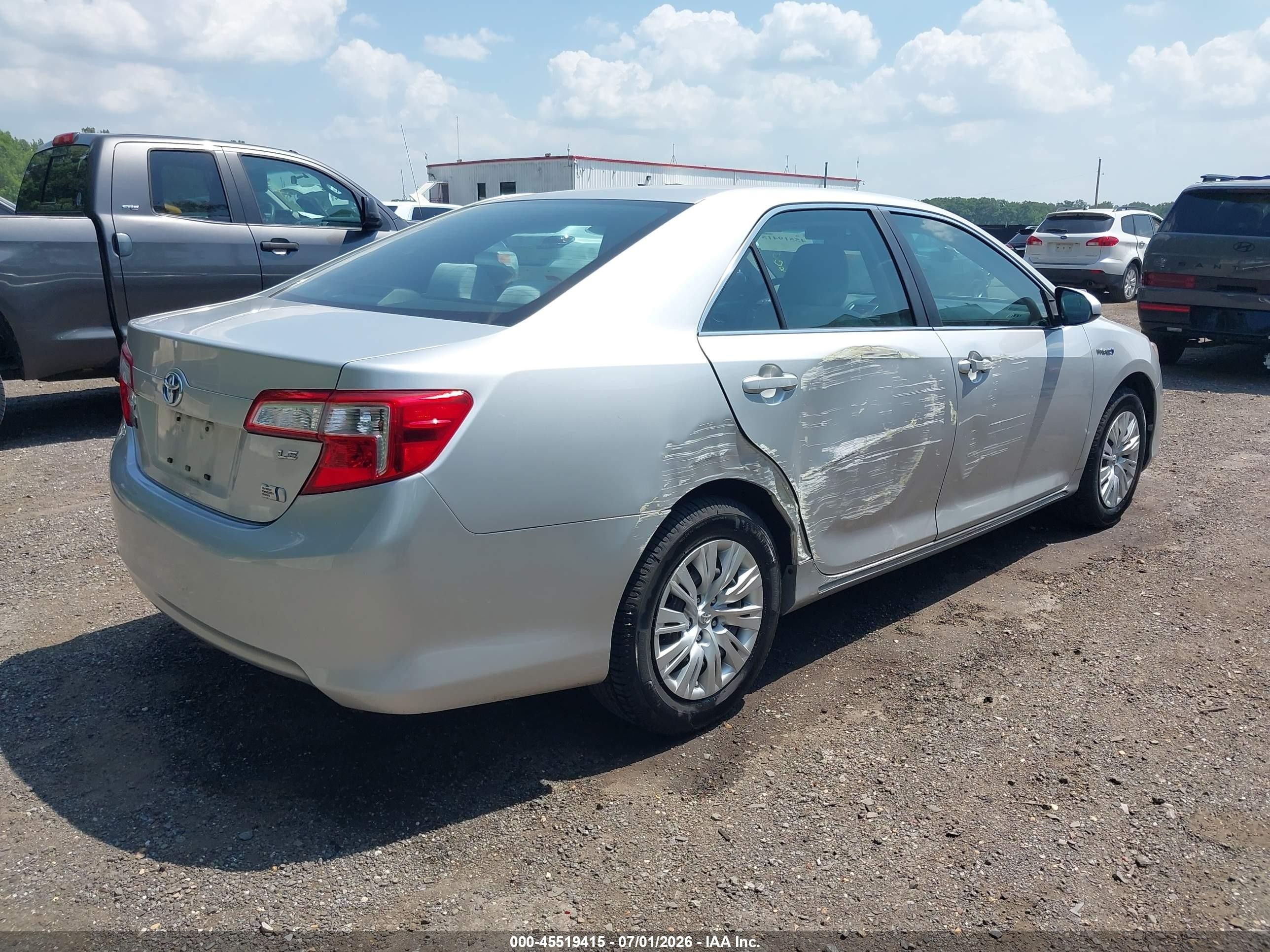 2012 Toyota Camry Hybrid Le Silver vin: 4T1BD1FK5CU019597