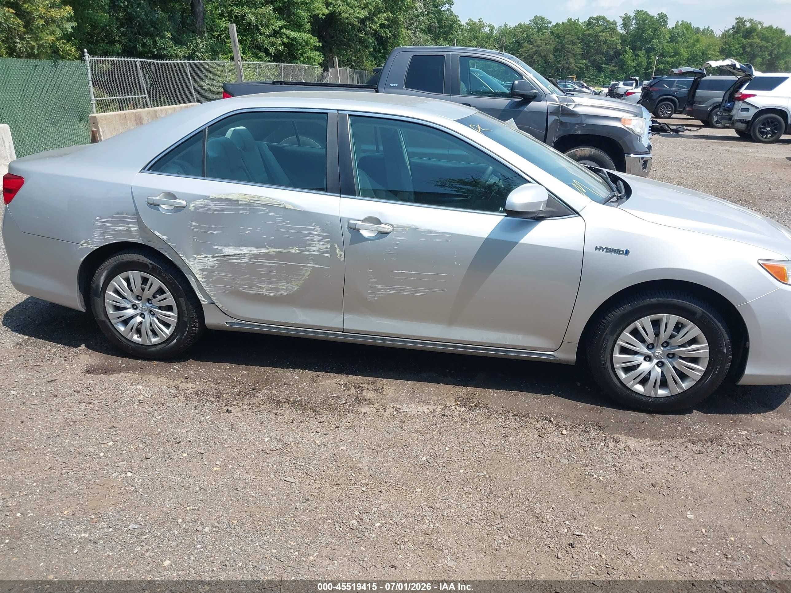 2012 Toyota Camry Hybrid Le Silver vin: 4T1BD1FK5CU019597