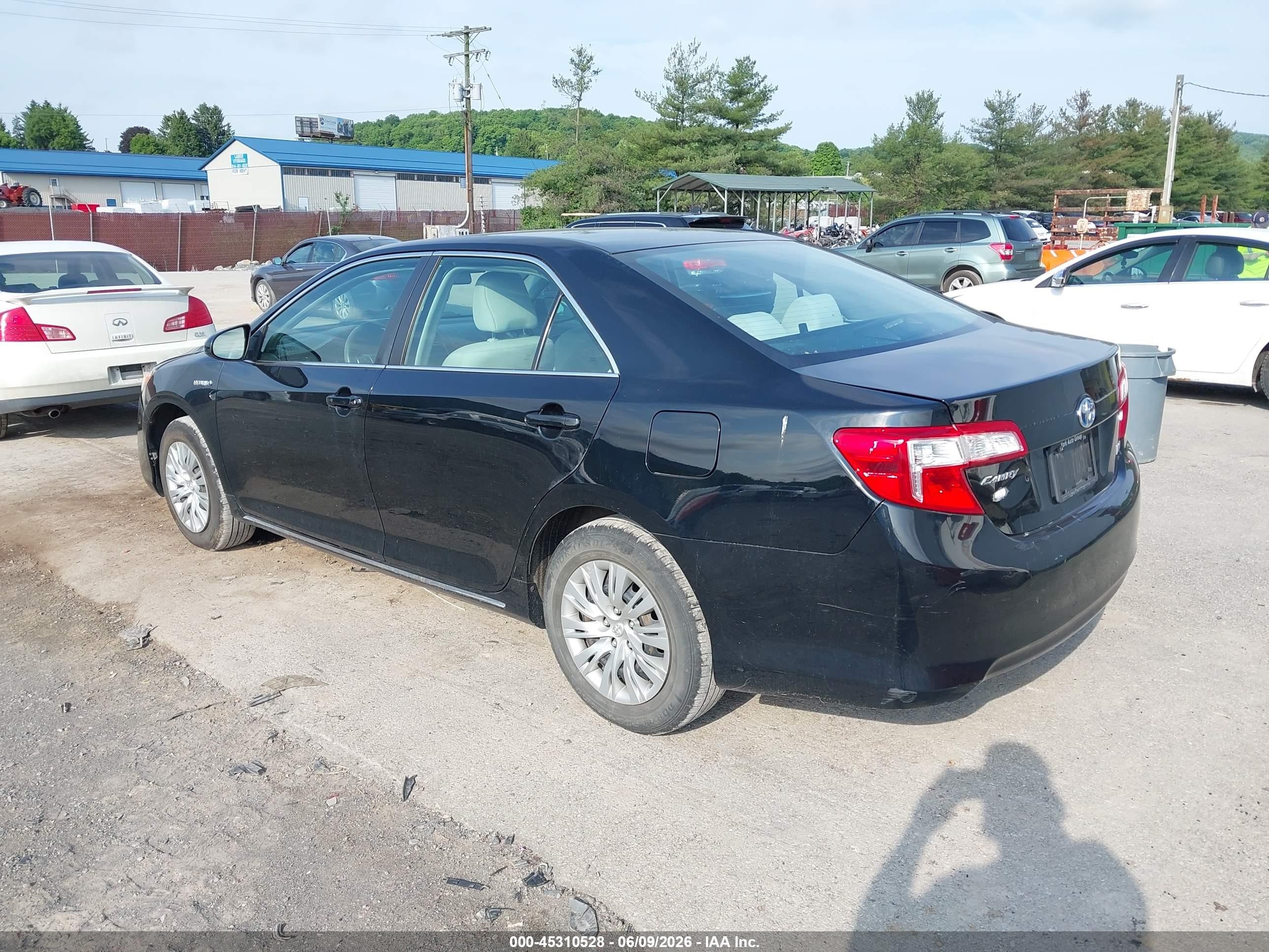 2012 Toyota Camry Hybrid Le Black vin: 4T1BD1FK5CU027439