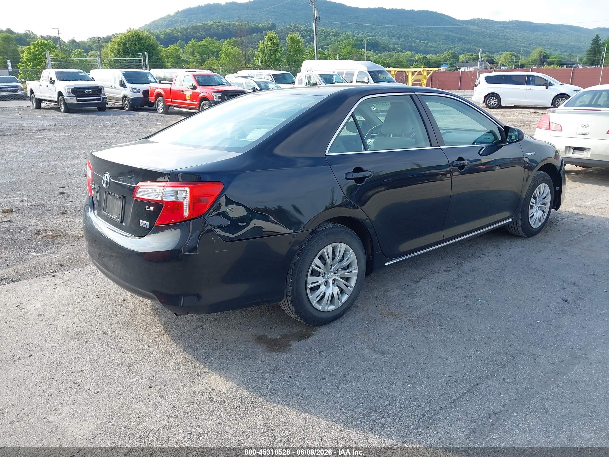 2012 Toyota Camry Hybrid Le Black vin: 4T1BD1FK5CU027439