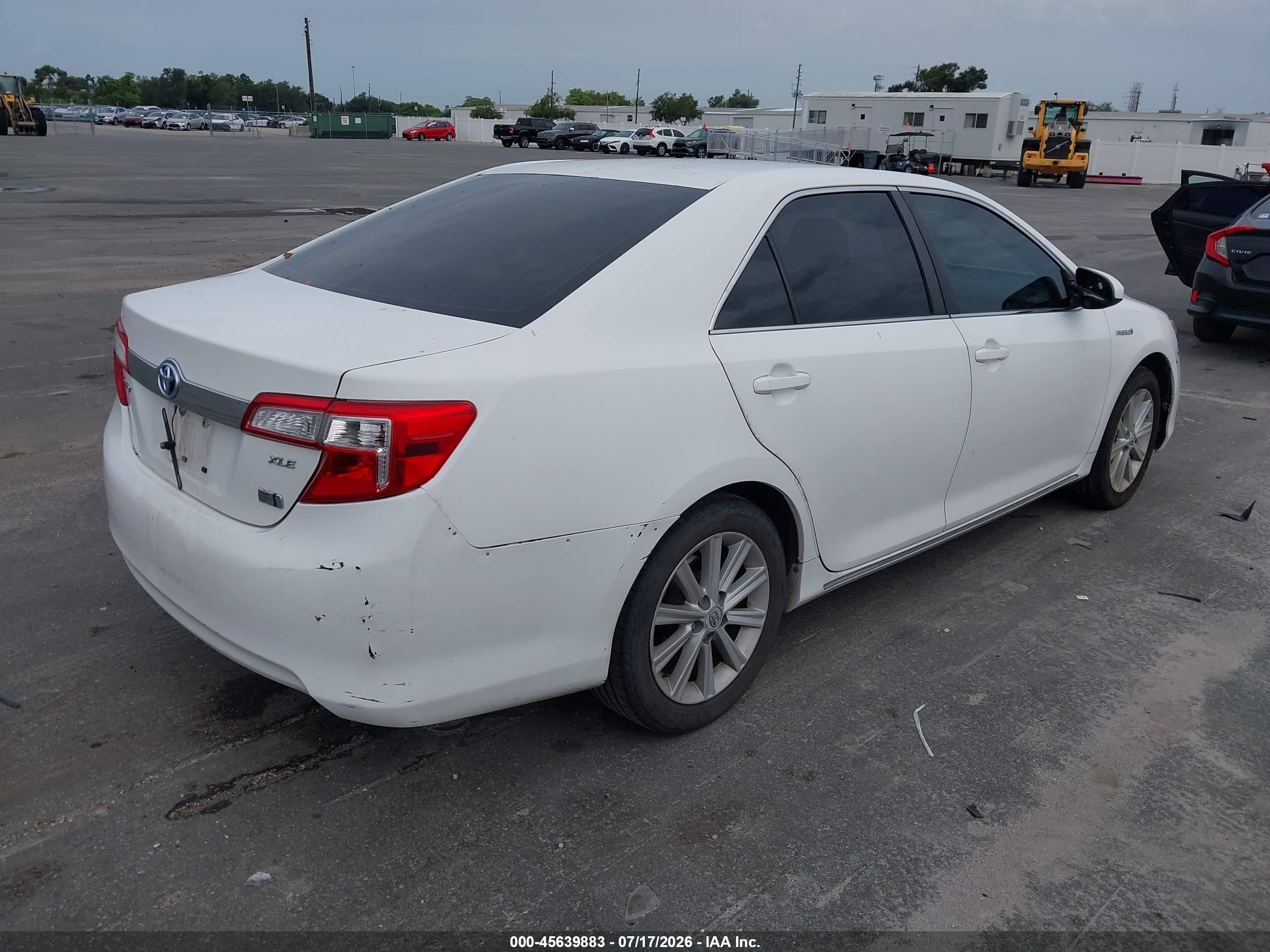 2012 Toyota Camry Hybrid Xle White vin: 4T1BD1FK5CU038523
