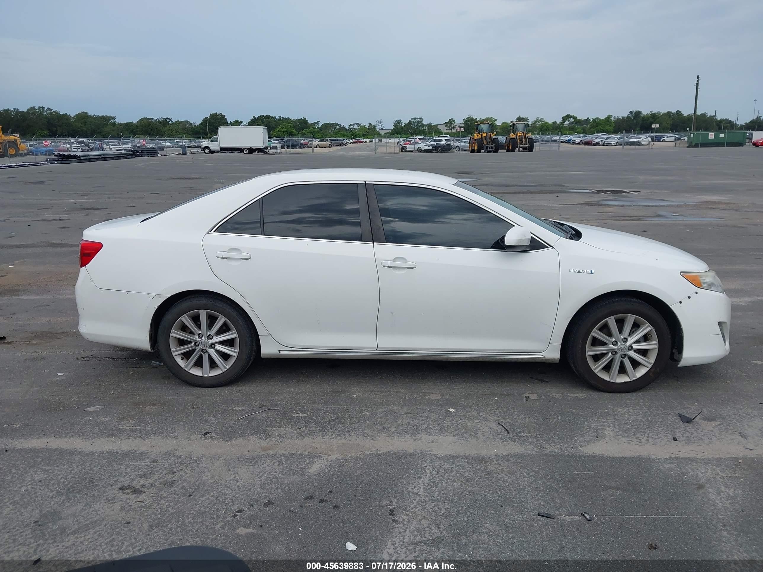 2012 Toyota Camry Hybrid Xle White vin: 4T1BD1FK5CU038523