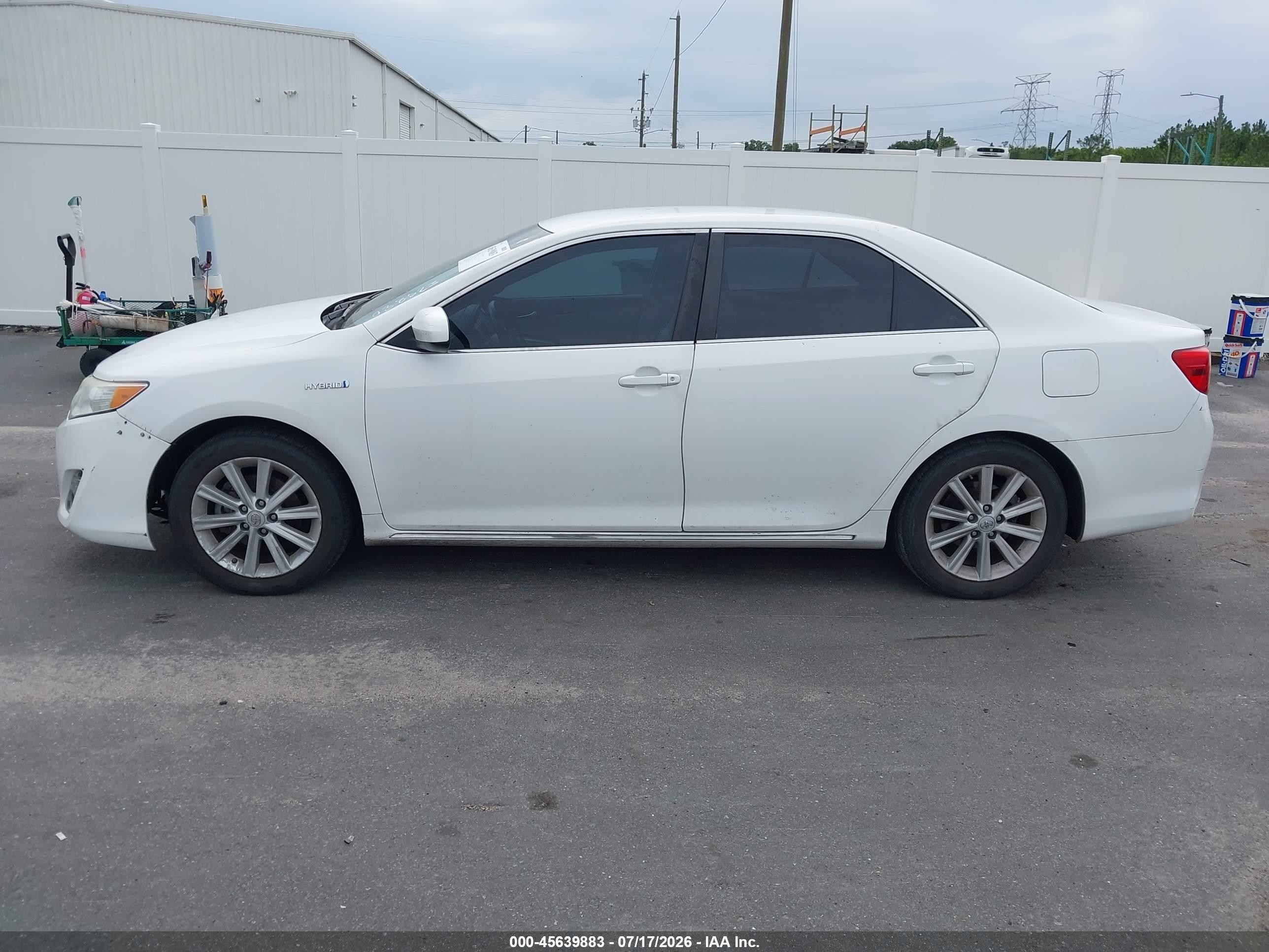 2012 Toyota Camry Hybrid Xle White vin: 4T1BD1FK5CU038523