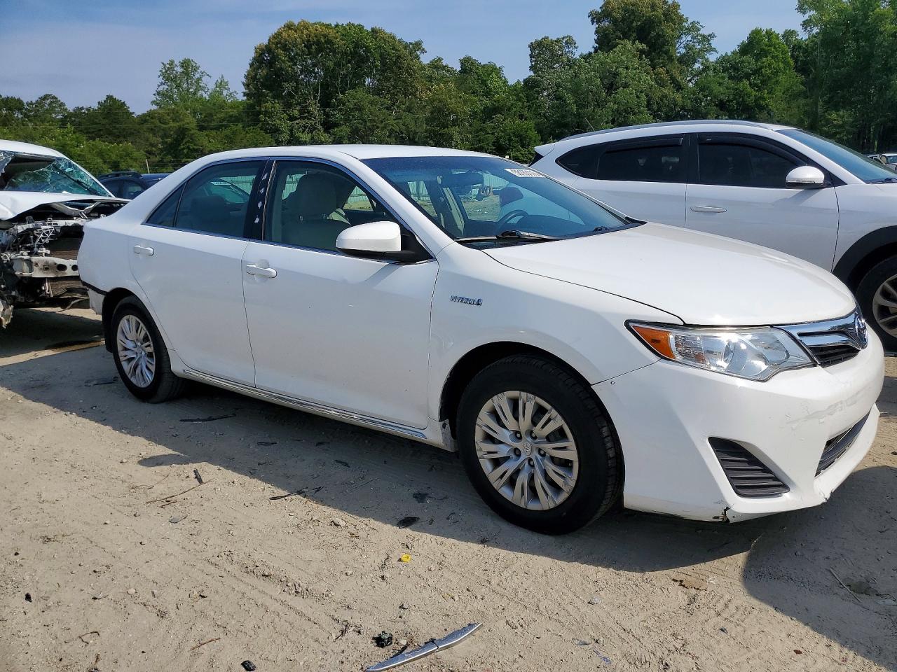 2012 Toyota Camry Hybrid Le White vin: 4T1BD1FK5CU051286