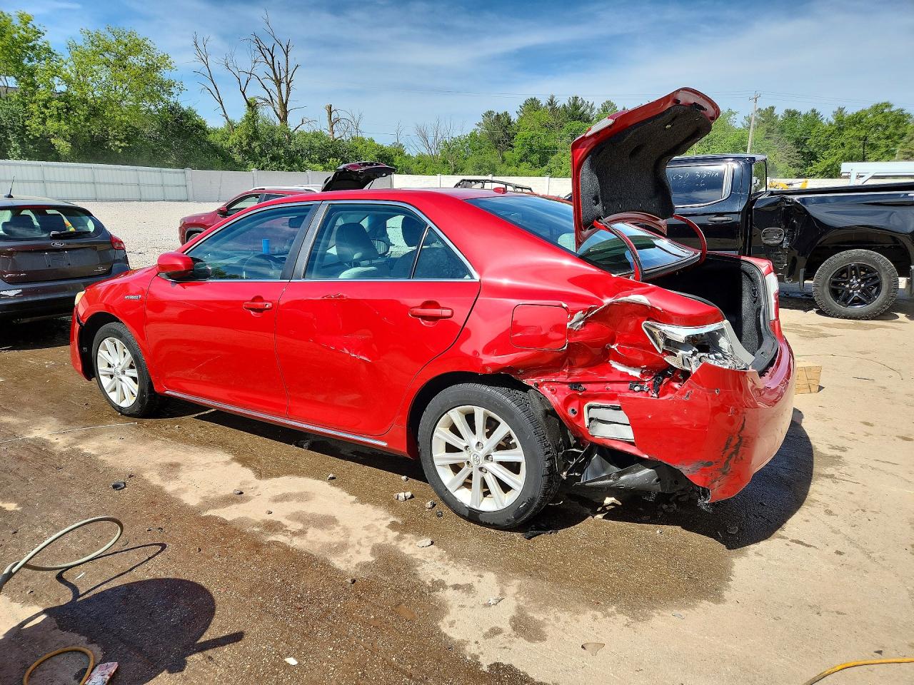 2012 Toyota Camry Hybrid Xle Red vin: 4T1BD1FK5CU059145