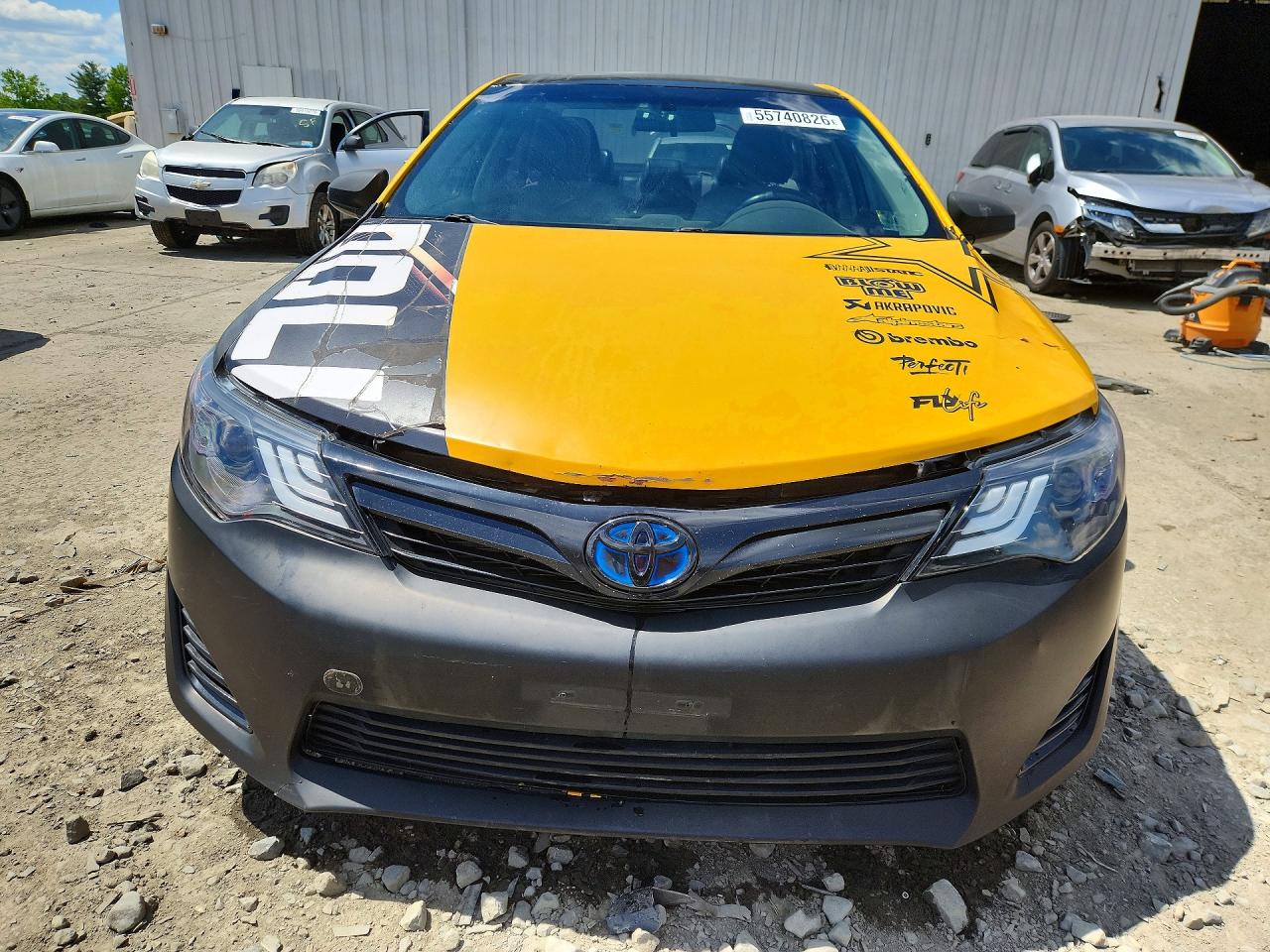 2013 Toyota Camry Hybrid Le Yellow vin: 4T1BD1FK5DU075315