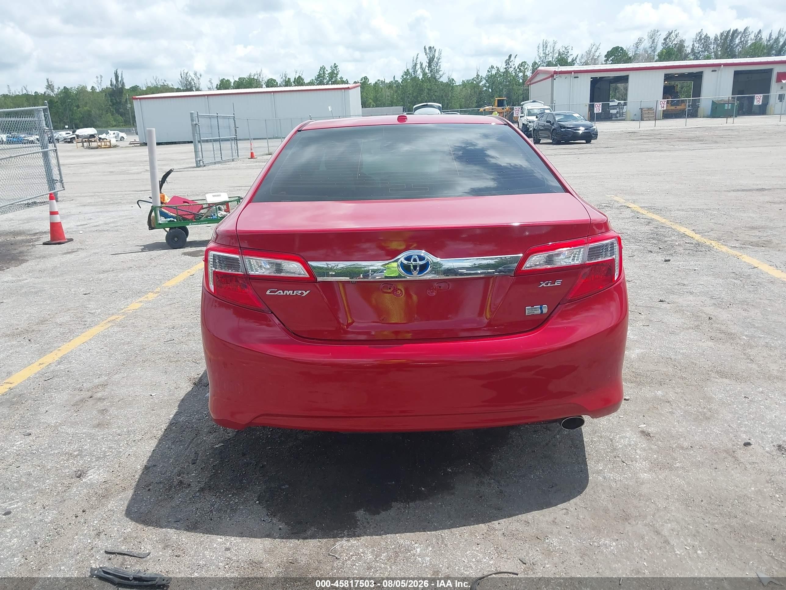 2013 Toyota Camry Hybrid Xle Red vin: 4T1BD1FK5DU085536