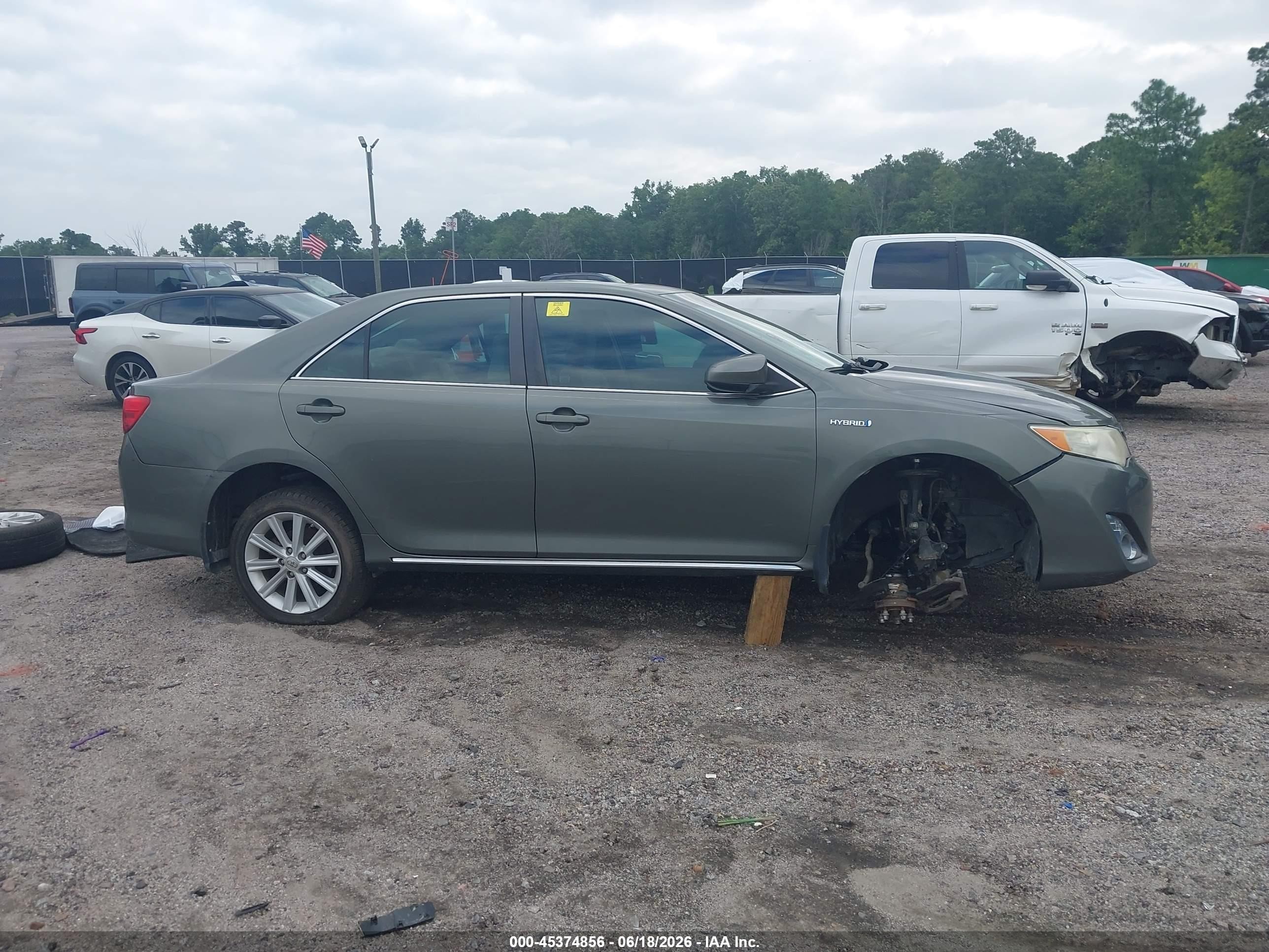 2013 Toyota Camry Hybrid Xle Green vin: 4T1BD1FK5DU089148