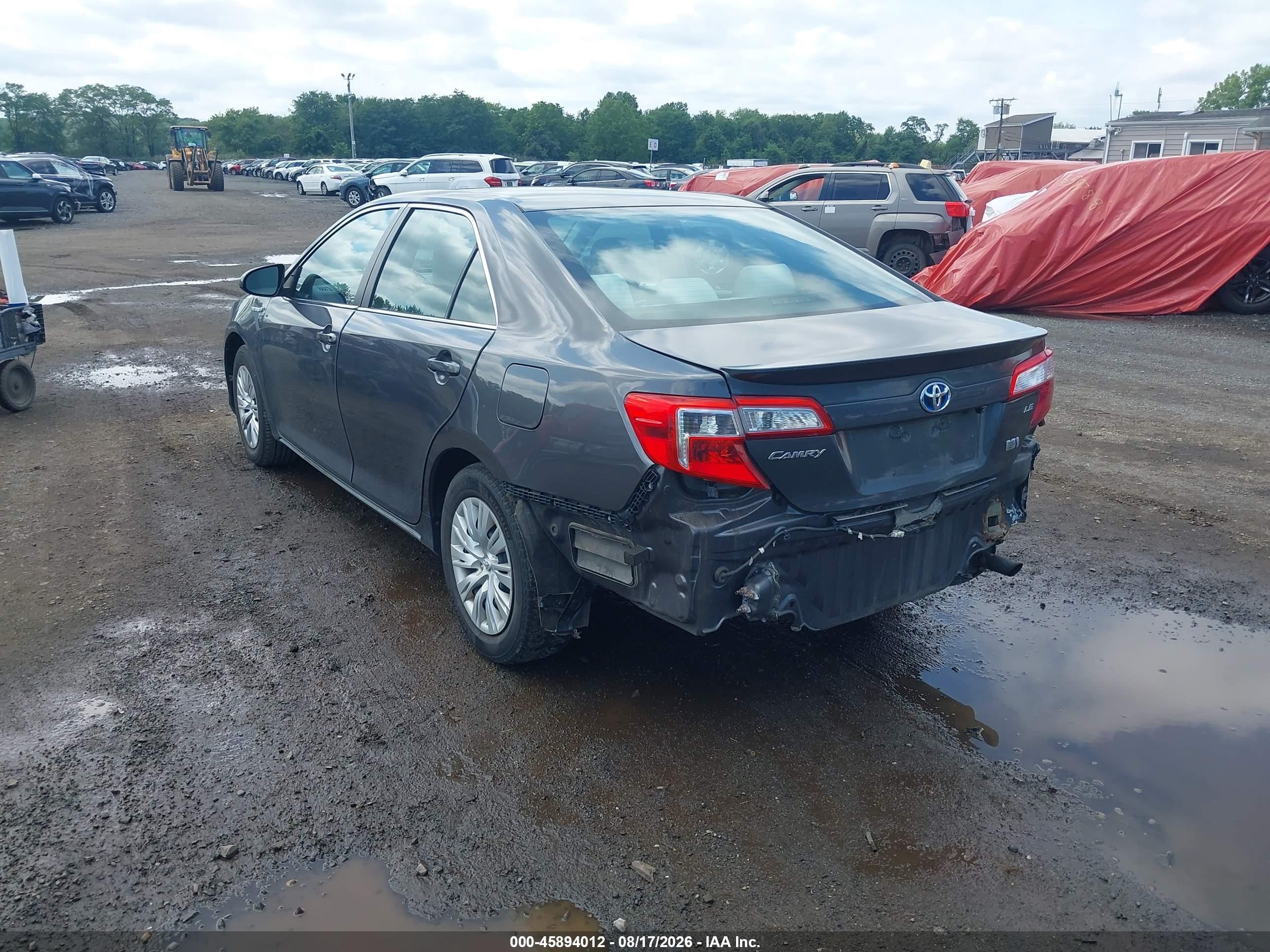 2013 Toyota Camry Hybrid Le Gray vin: 4T1BD1FK5DU091675