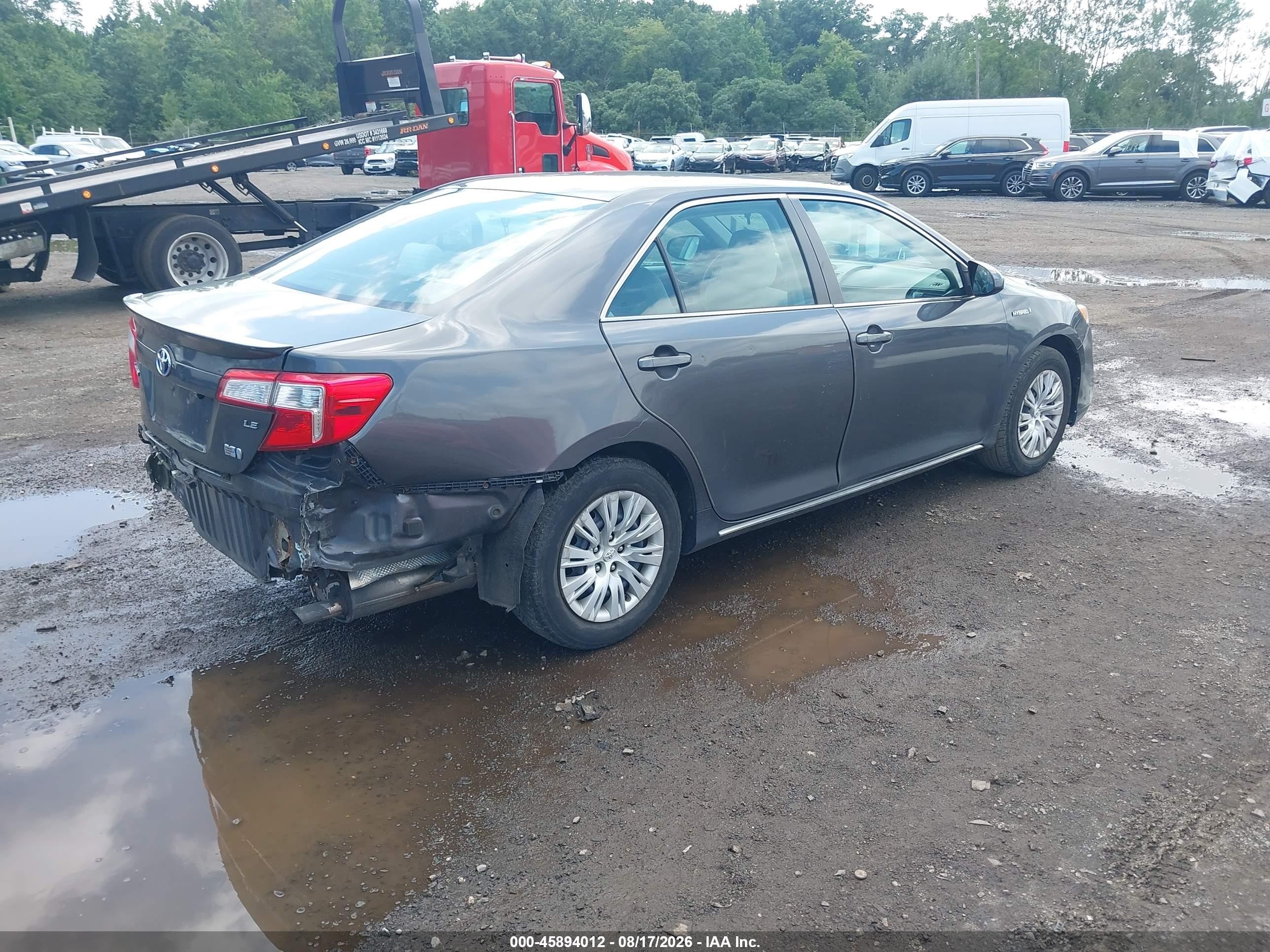 2013 Toyota Camry Hybrid Le Gray vin: 4T1BD1FK5DU091675