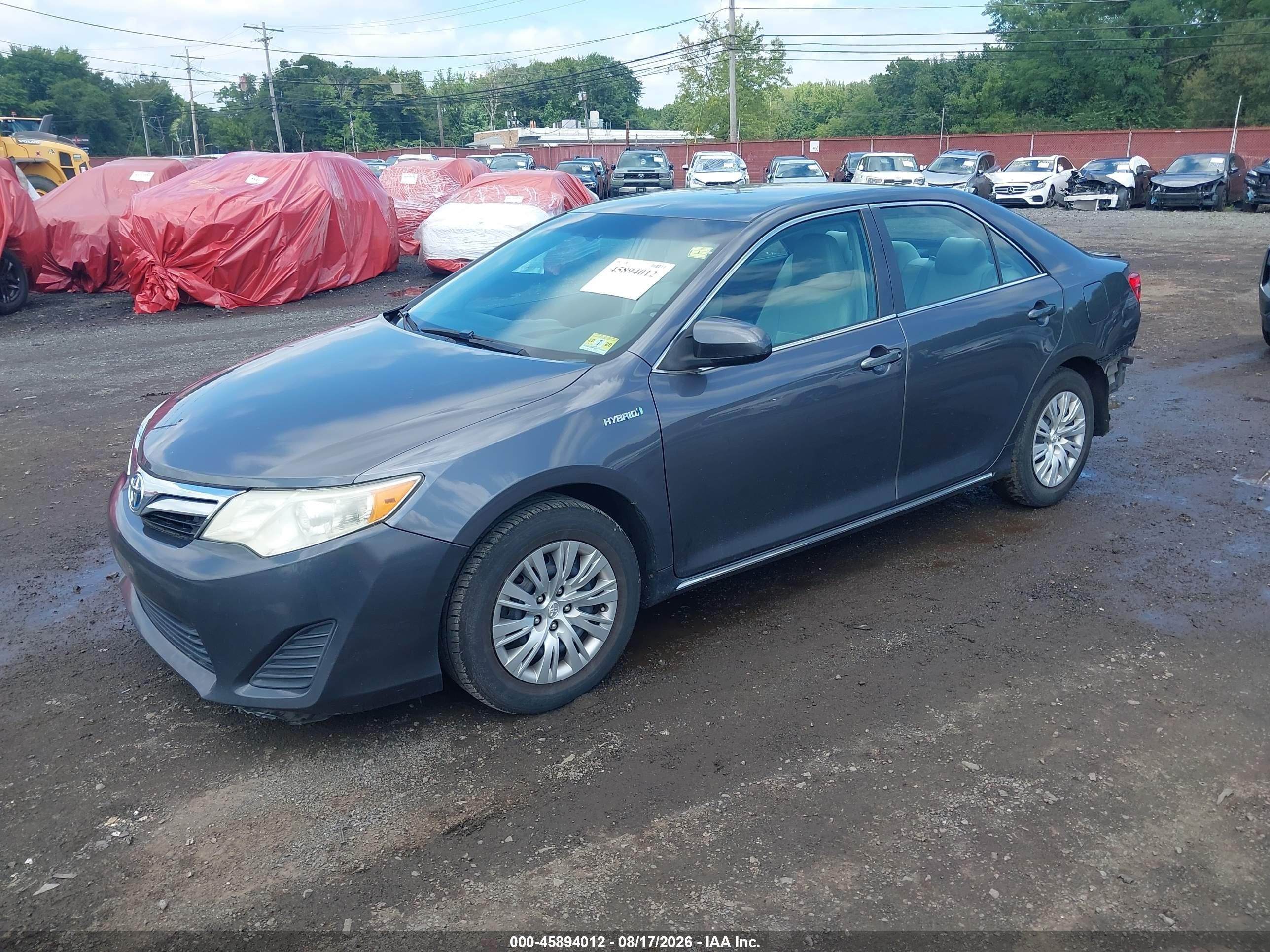 2013 Toyota Camry Hybrid Le Gray vin: 4T1BD1FK5DU091675
