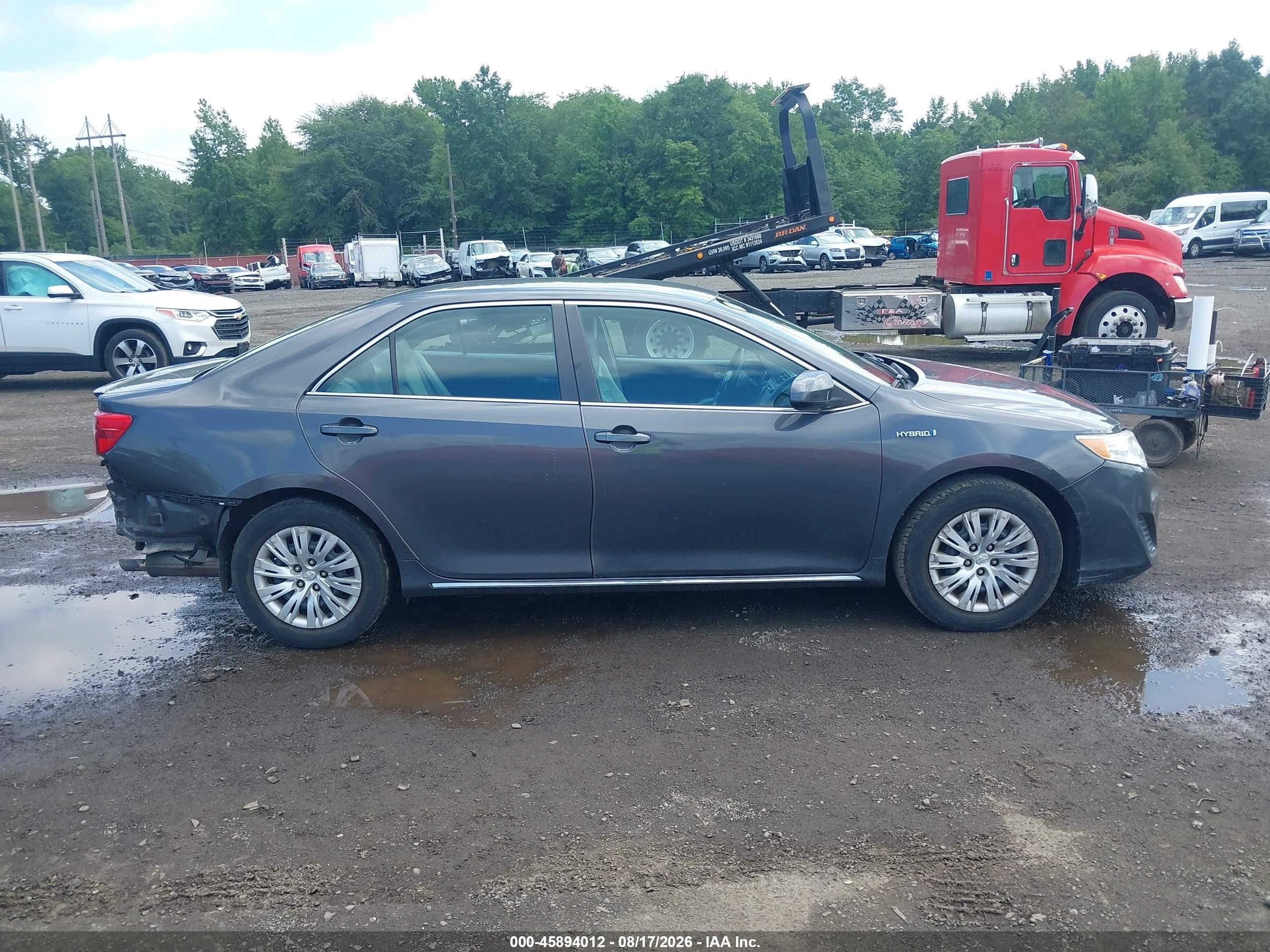 2013 Toyota Camry Hybrid Le Gray vin: 4T1BD1FK5DU091675