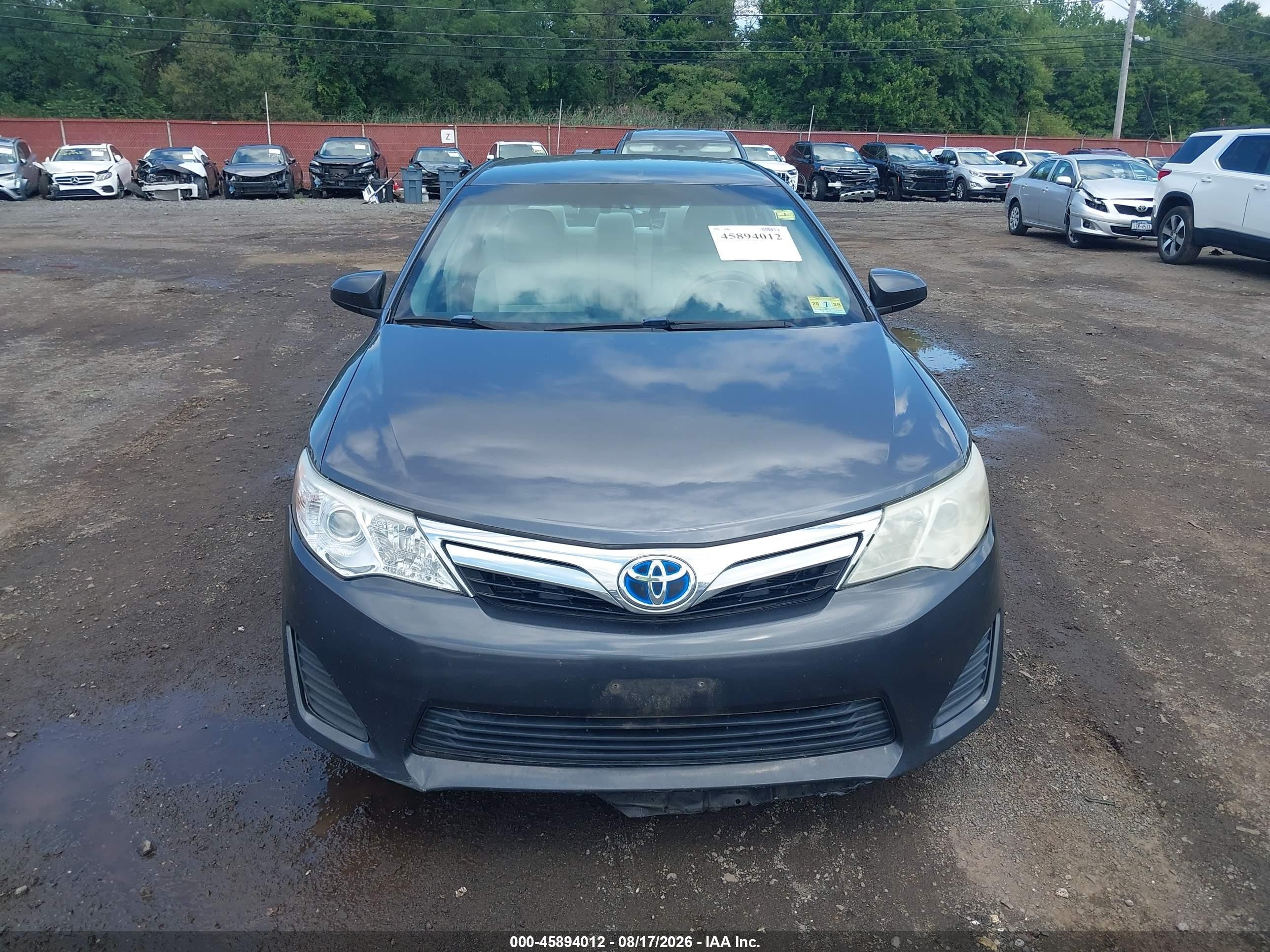2013 Toyota Camry Hybrid Le Gray vin: 4T1BD1FK5DU091675