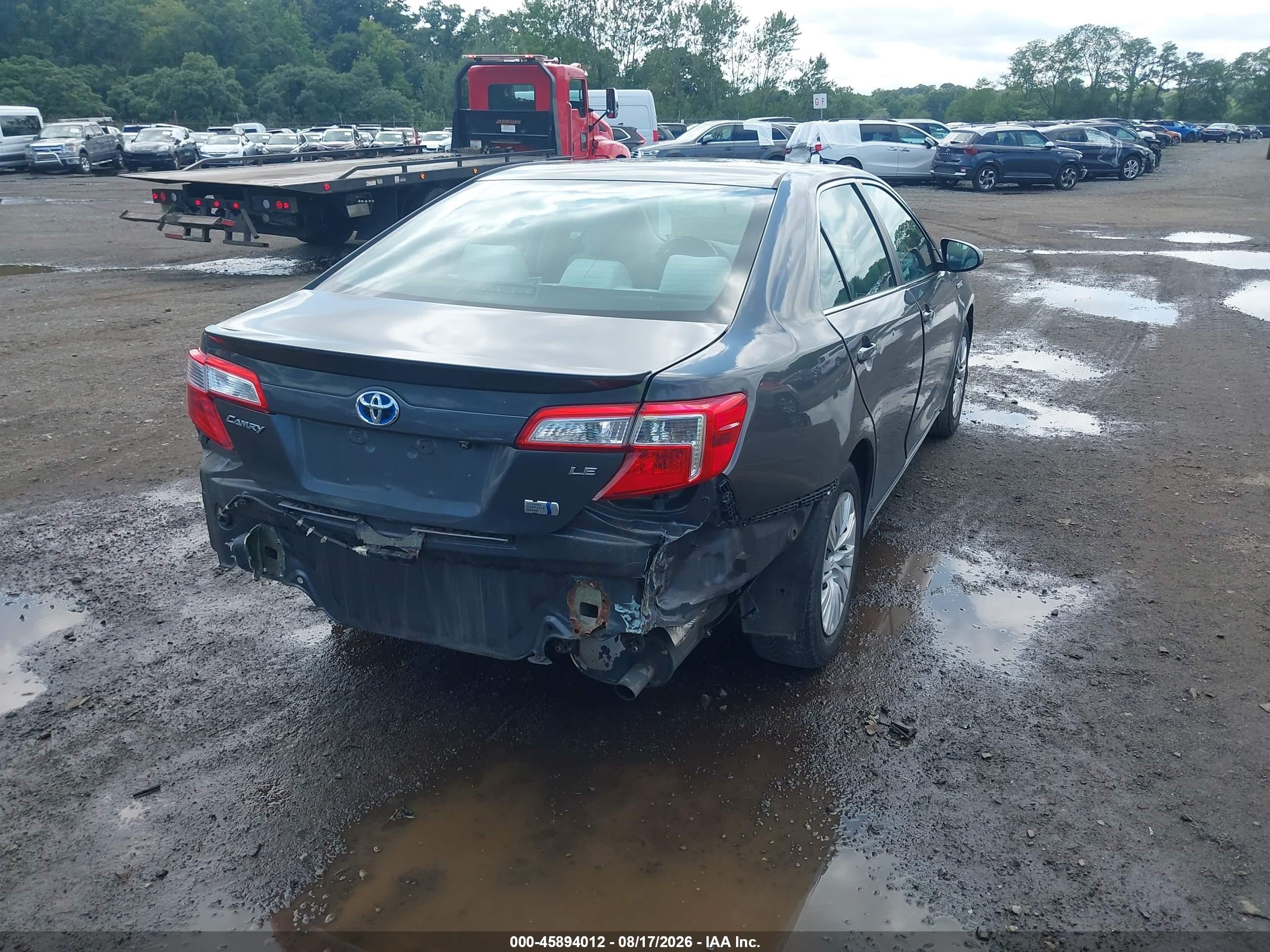 2013 Toyota Camry Hybrid Le Gray vin: 4T1BD1FK5DU091675