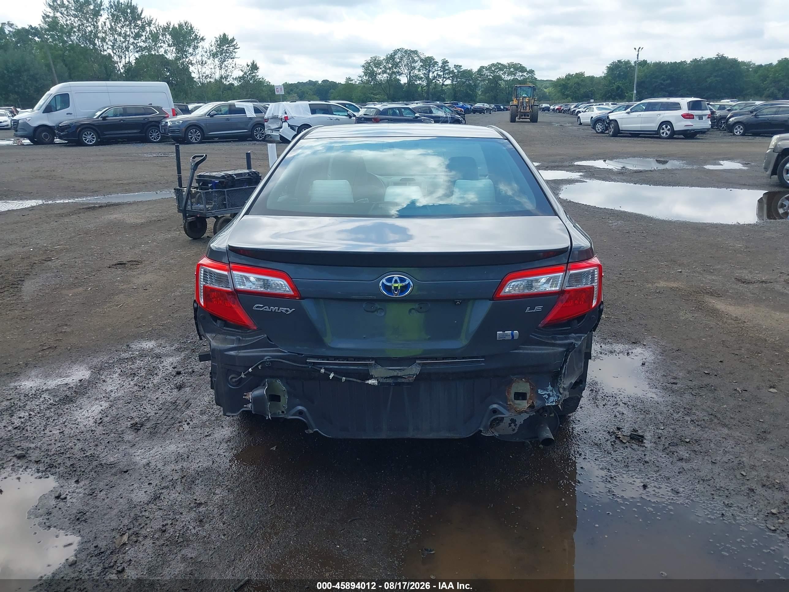 2013 Toyota Camry Hybrid Le Gray vin: 4T1BD1FK5DU091675
