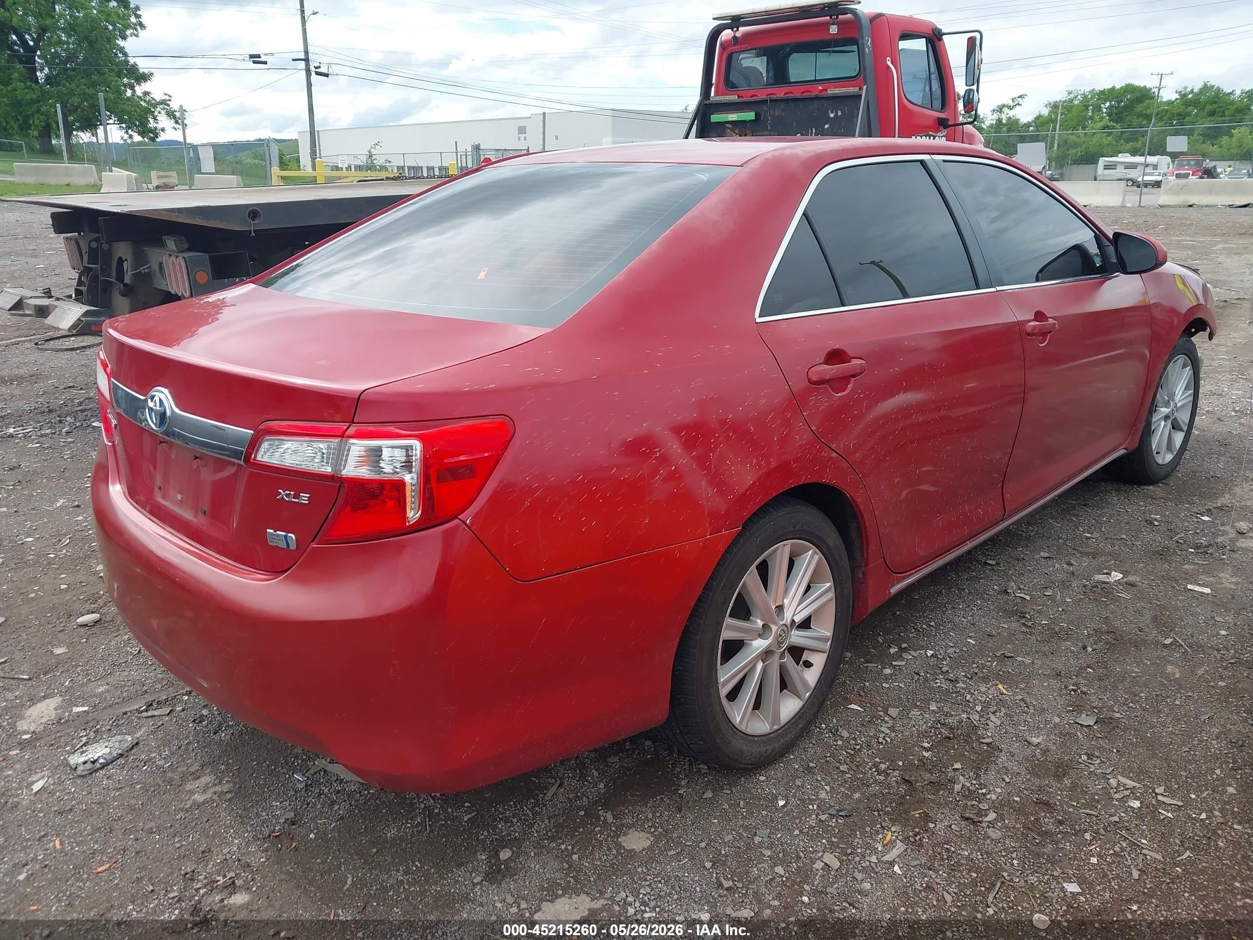 2014 Toyota Camry Hybrid Xle Red vin: 4T1BD1FK5EU104751