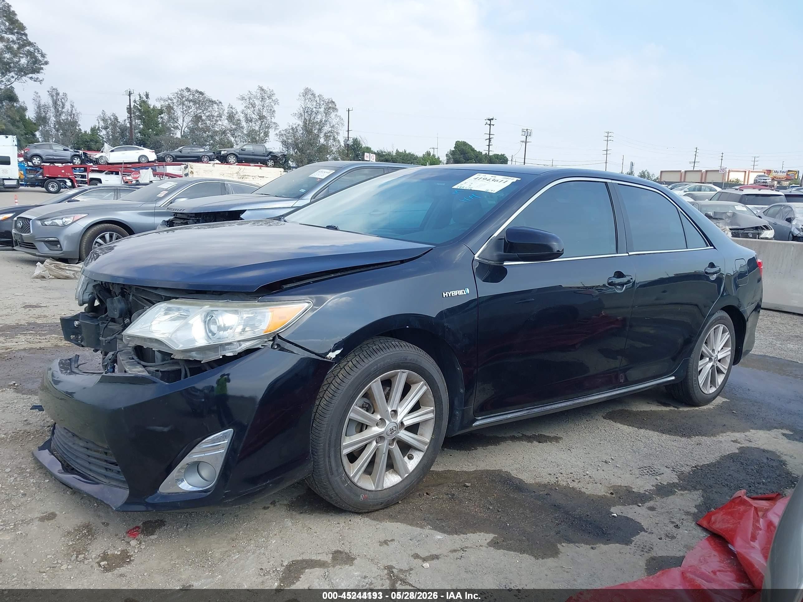 2014 Toyota Camry Hybrid Xle Black vin: 4T1BD1FK5EU106628