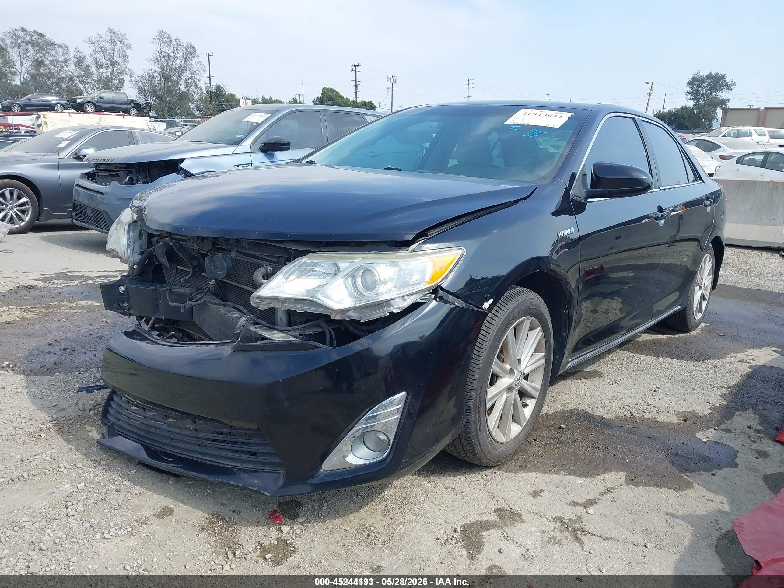 2014 Toyota Camry Hybrid Xle Black vin: 4T1BD1FK5EU106628
