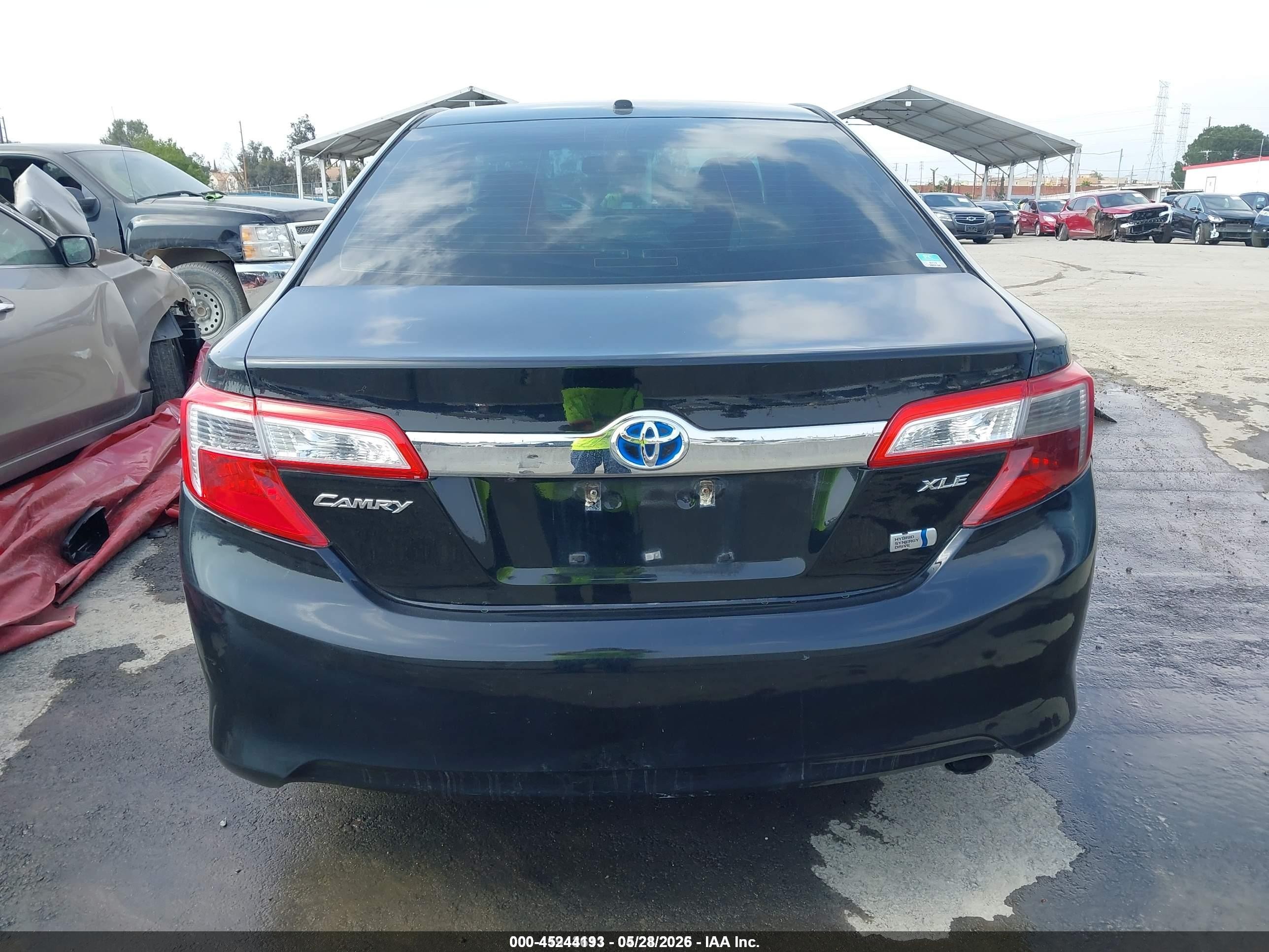 2014 Toyota Camry Hybrid Xle Black vin: 4T1BD1FK5EU106628