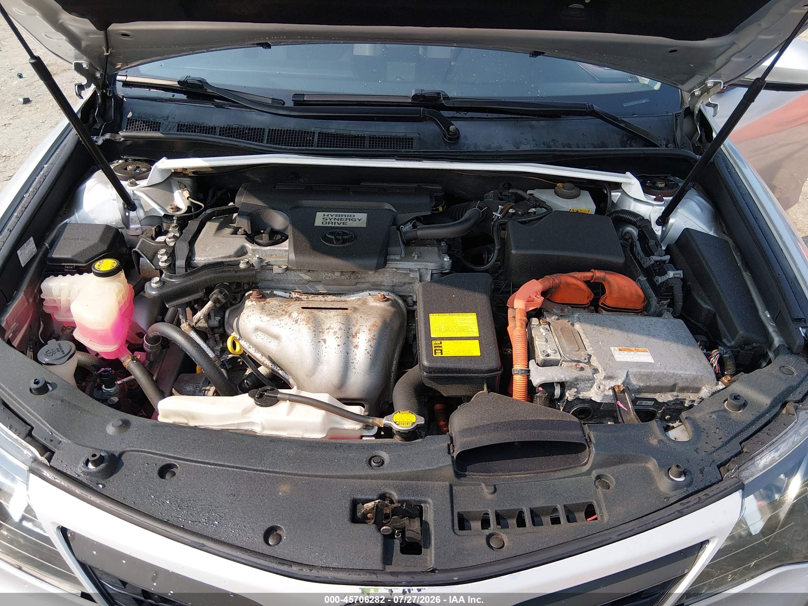 2014 Toyota Camry Hybrid Xle Silver vin: 4T1BD1FK5EU108153