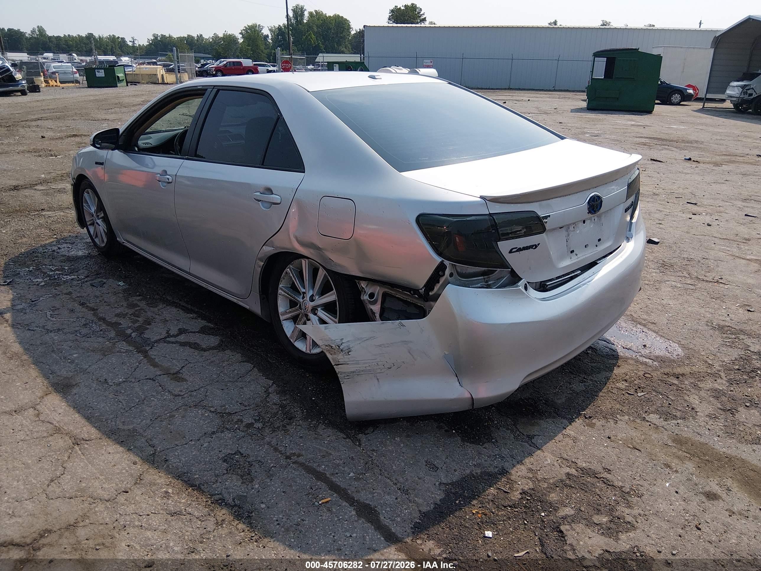 2014 Toyota Camry Hybrid Xle Silver vin: 4T1BD1FK5EU108153
