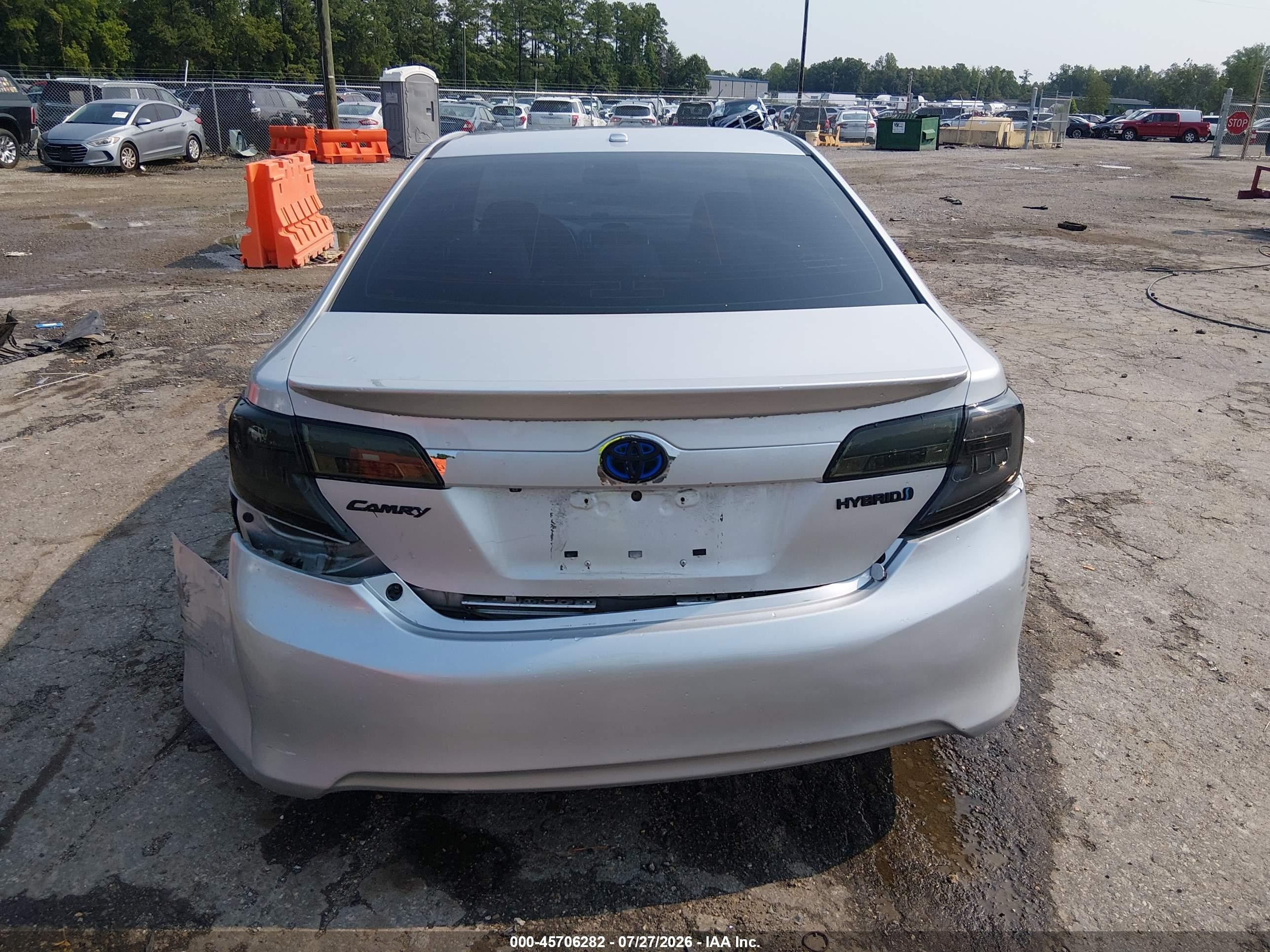 2014 Toyota Camry Hybrid Xle Silver vin: 4T1BD1FK5EU108153