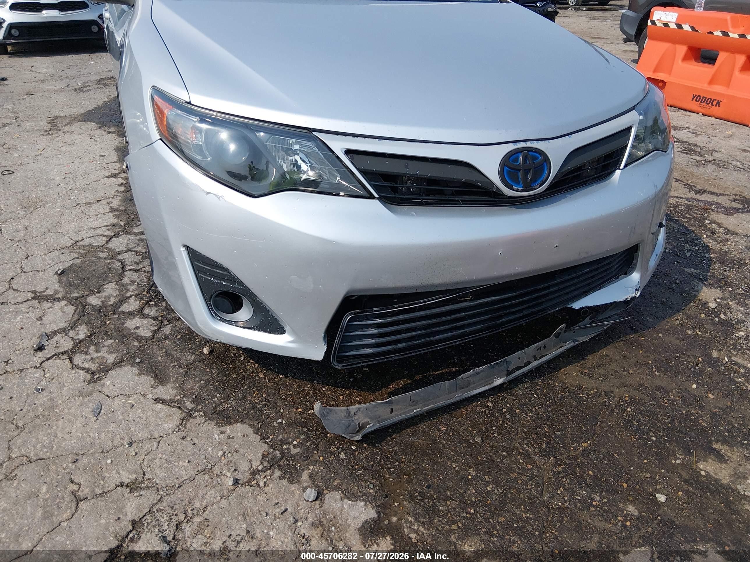 2014 Toyota Camry Hybrid Xle Silver vin: 4T1BD1FK5EU108153