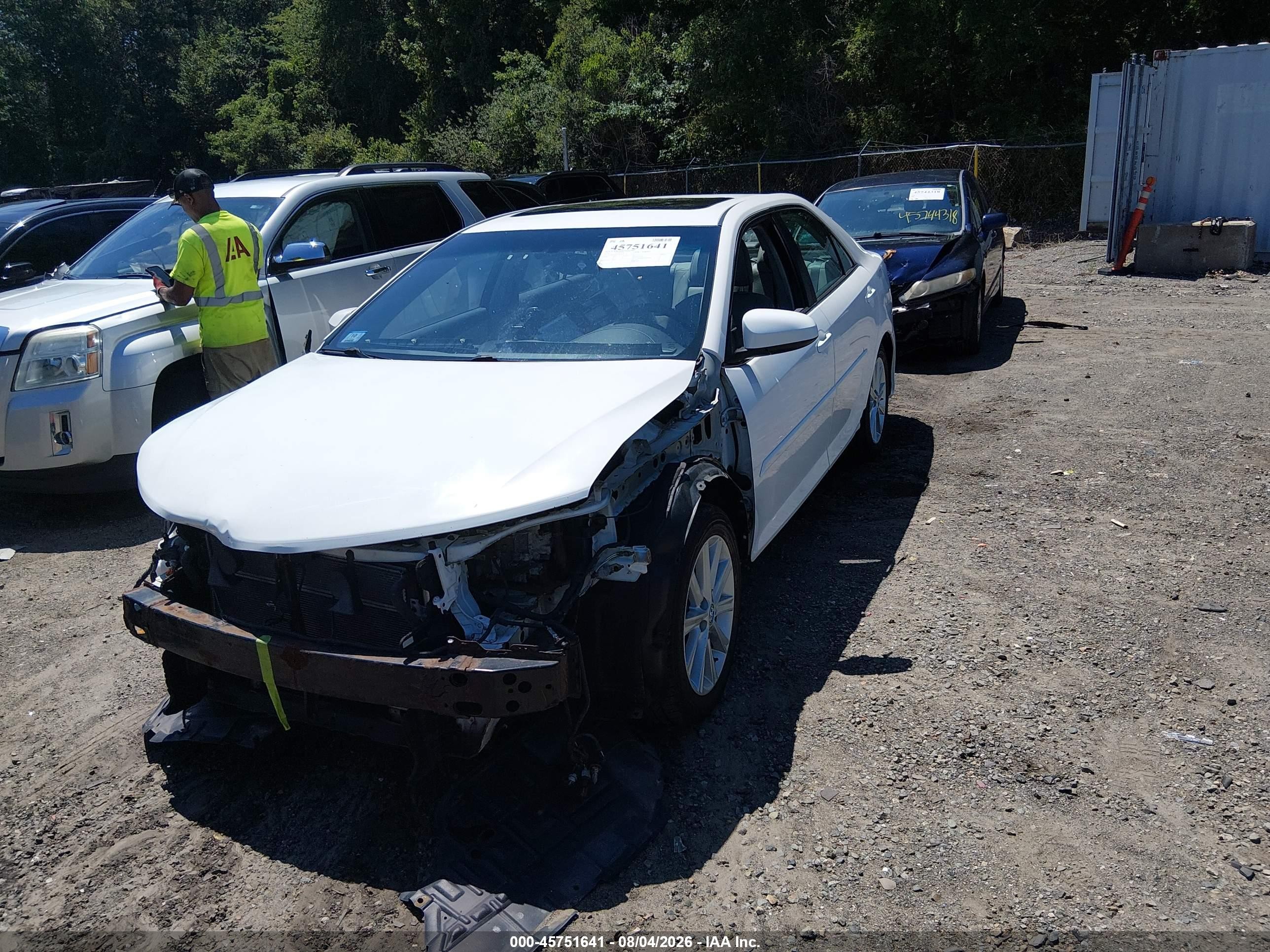 2014 Toyota Camry Hybrid Xle White vin: 4T1BD1FK5EU128323