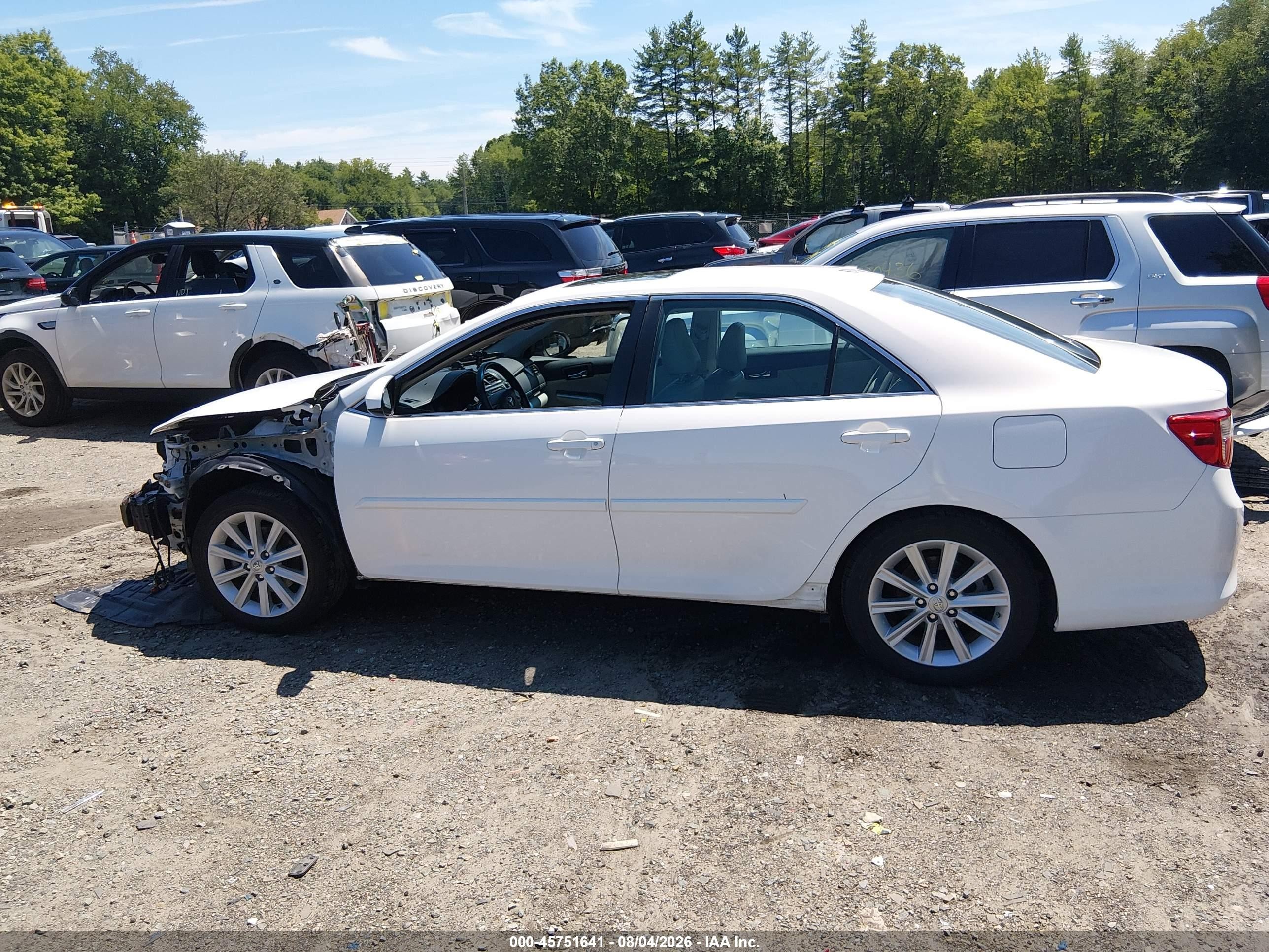 2014 Toyota Camry Hybrid Xle White vin: 4T1BD1FK5EU128323