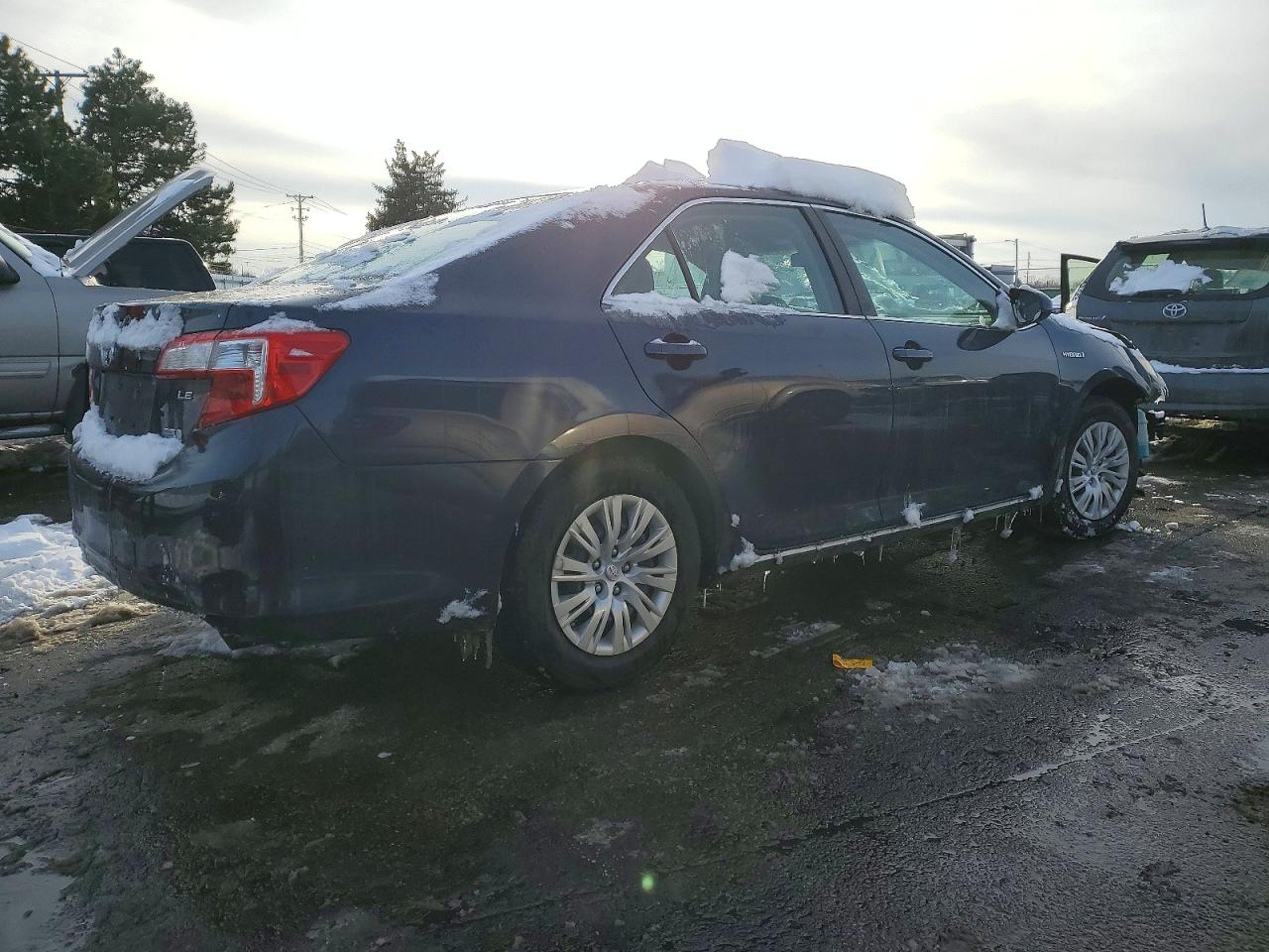 2014 Toyota Camry Hybrid Le Синий vin: 4T1BD1FK5EU132226
