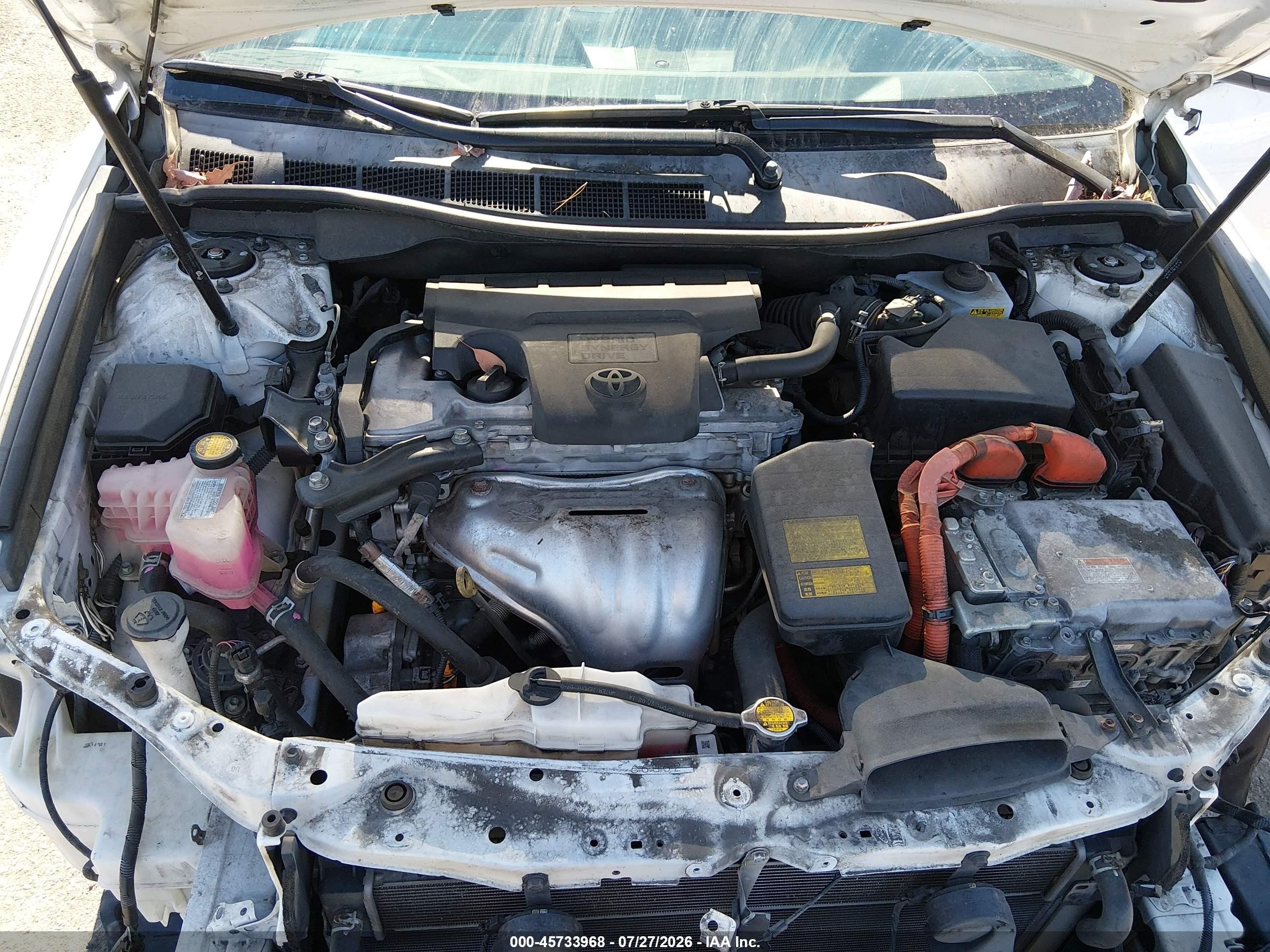 2014 Toyota Camry Hybrid Le Белый vin: 4T1BD1FK5EU136101