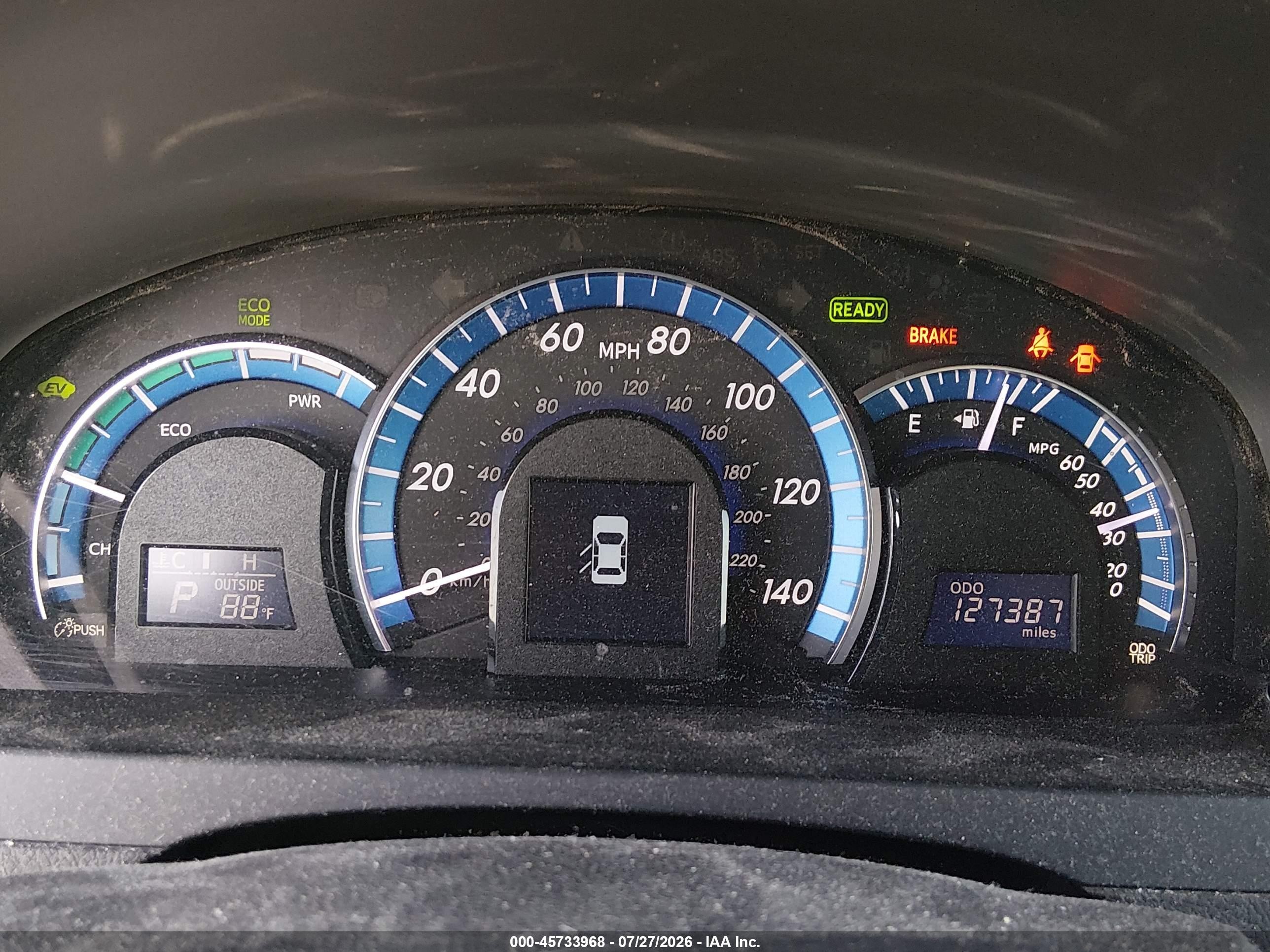 2014 Toyota Camry Hybrid Le Белый vin: 4T1BD1FK5EU136101