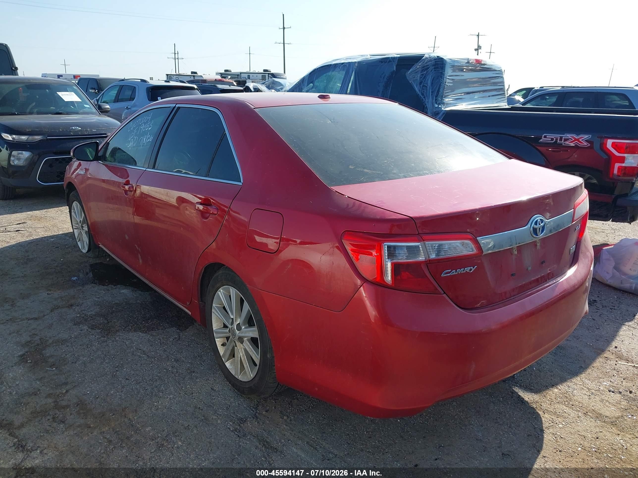 2014 Toyota Camry Hybrid Xle Красный vin: 4T1BD1FK5EU141010