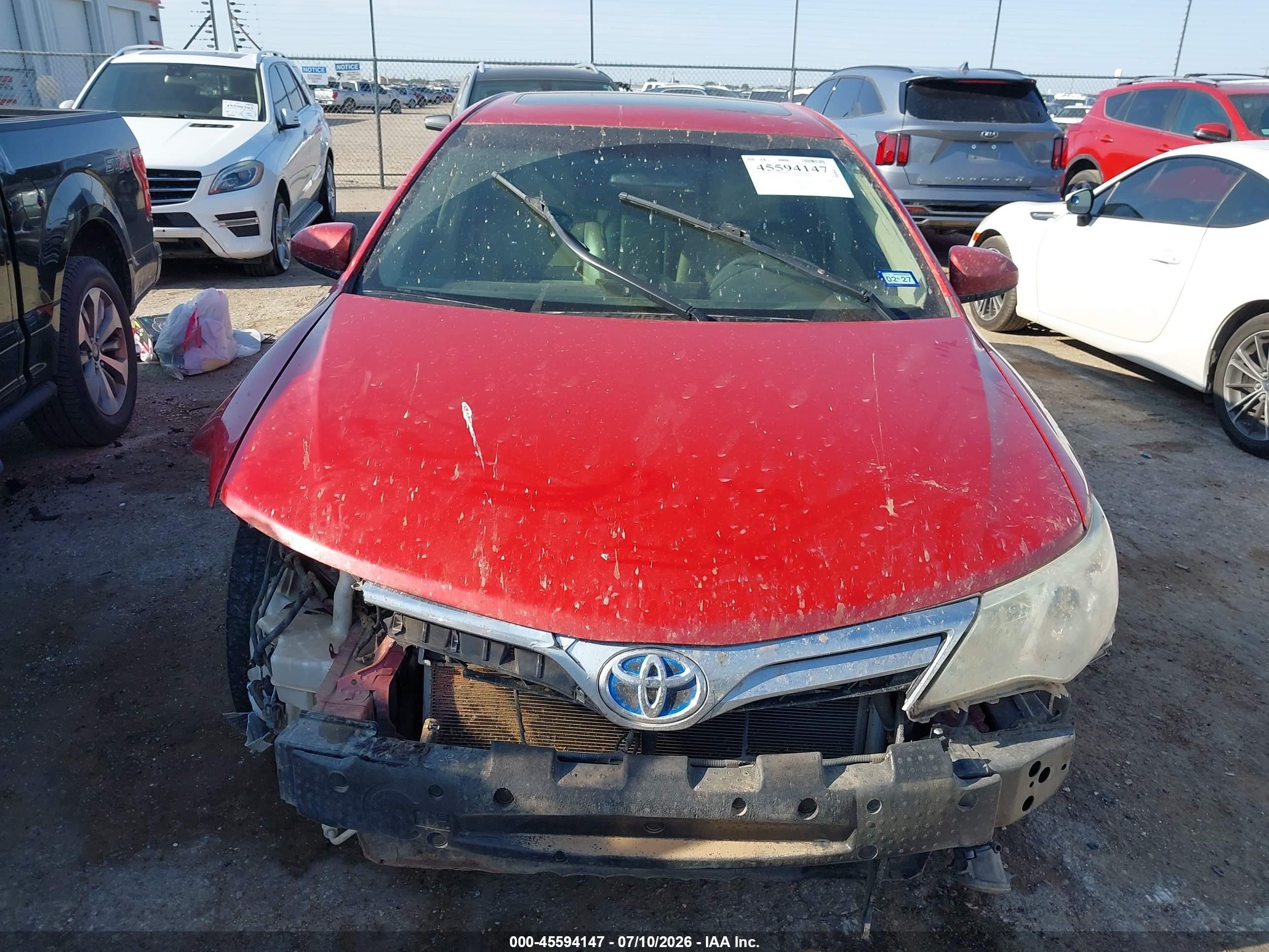 2014 Toyota Camry Hybrid Xle Красный vin: 4T1BD1FK5EU141010