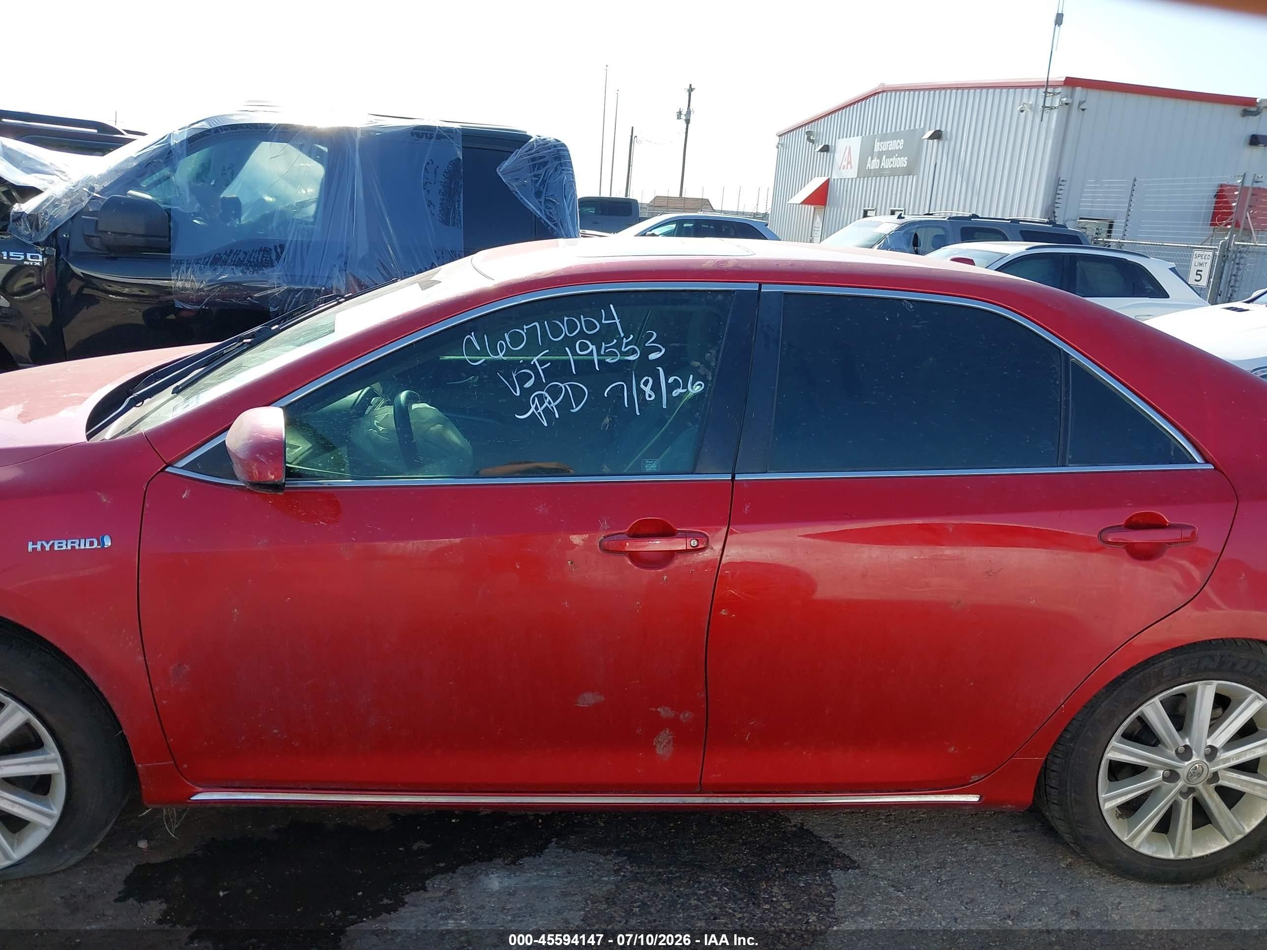 2014 Toyota Camry Hybrid Xle Красный vin: 4T1BD1FK5EU141010