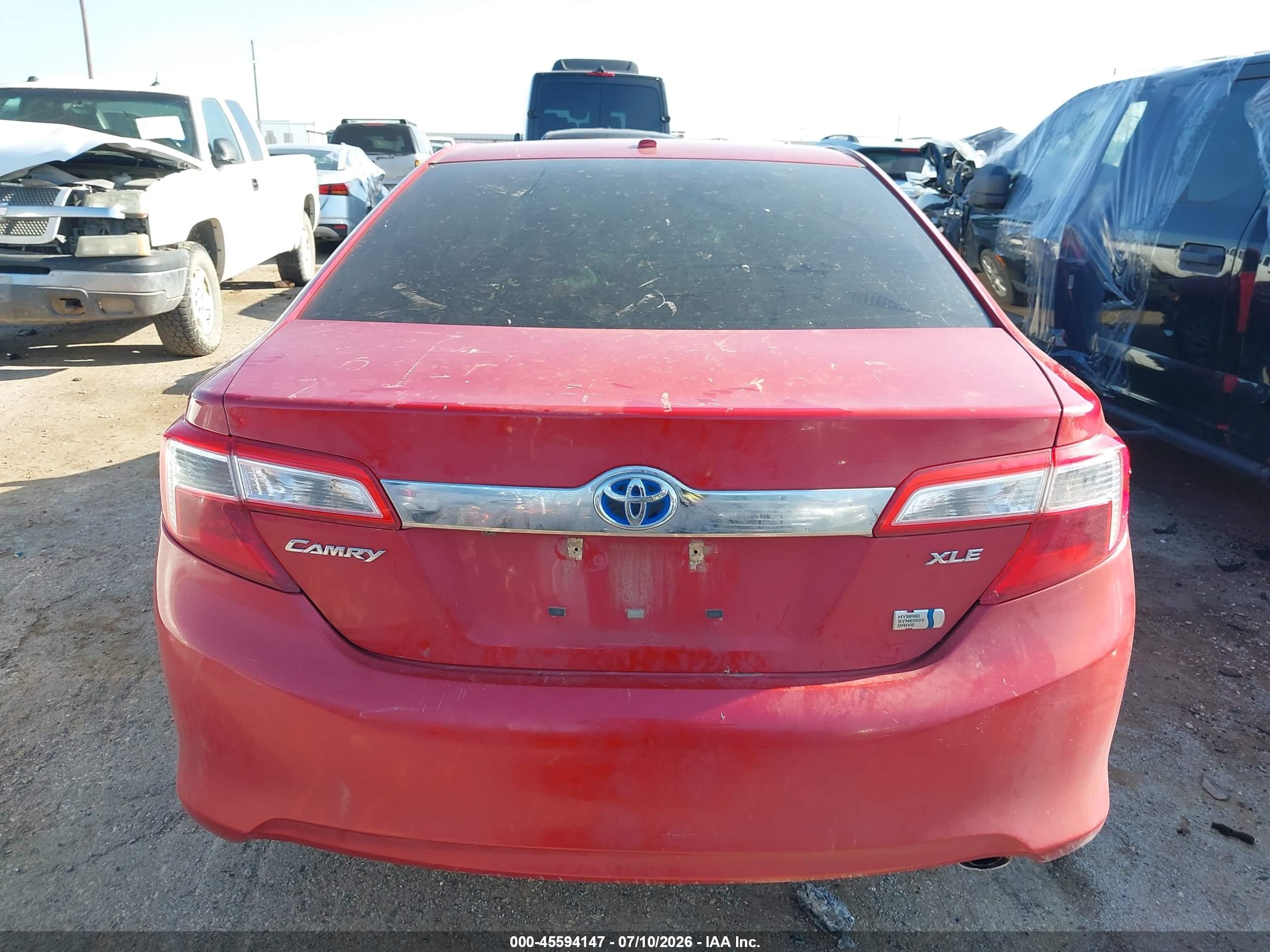 2014 Toyota Camry Hybrid Xle Красный vin: 4T1BD1FK5EU141010