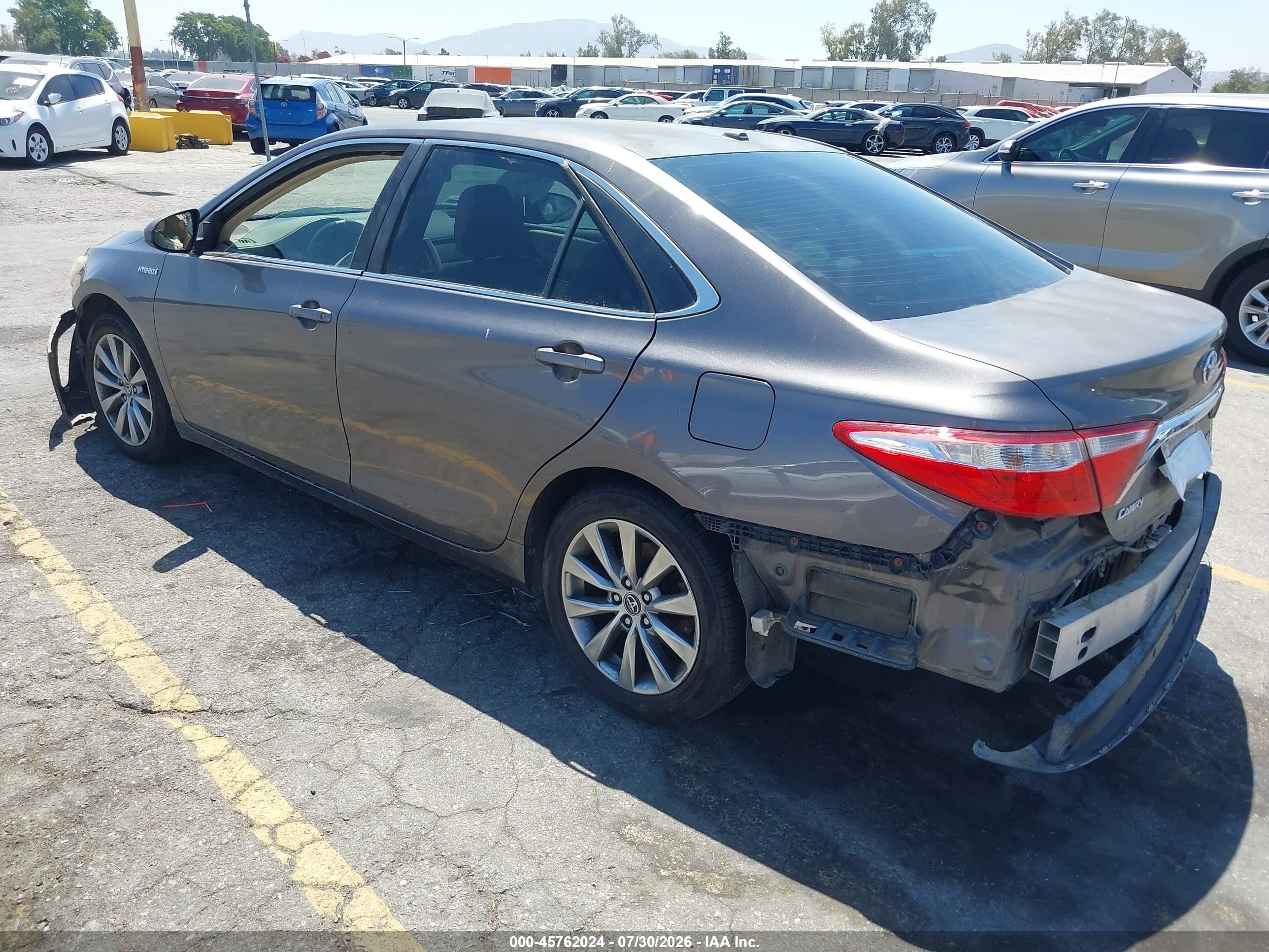 2015 Toyota Camry Hybrid Xle Gray vin: 4T1BD1FK5FU144894