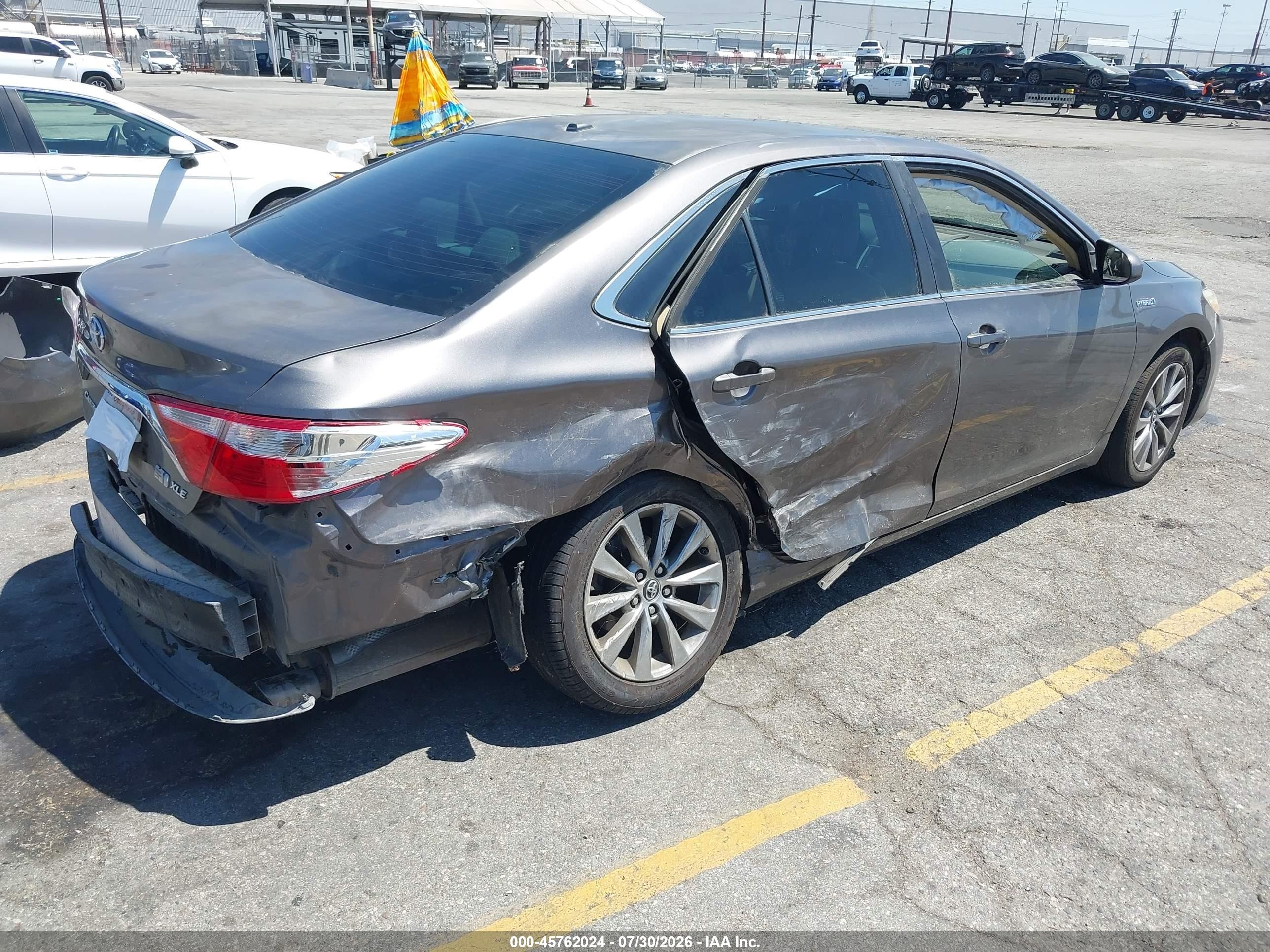 2015 Toyota Camry Hybrid Xle Gray vin: 4T1BD1FK5FU144894