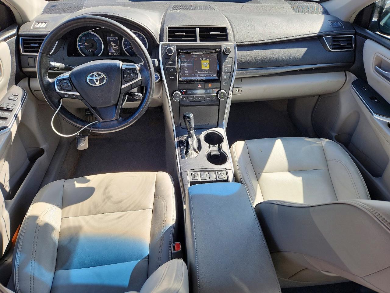 2015 Toyota Camry Hybrid Xle White vin: 4T1BD1FK5FU148296