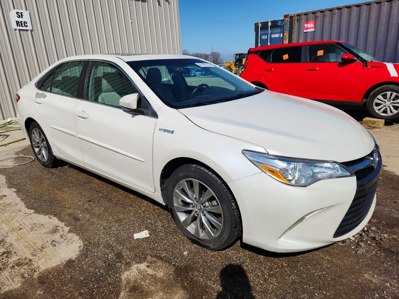 2015 Toyota Camry Hybrid Xle White vin: 4T1BD1FK5FU148296