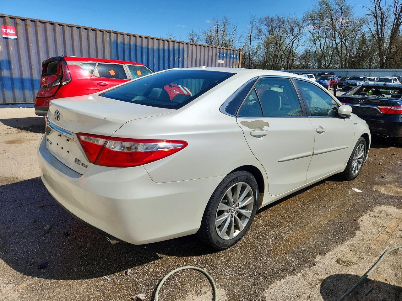 2015 Toyota Camry Hybrid Xle White vin: 4T1BD1FK5FU148296