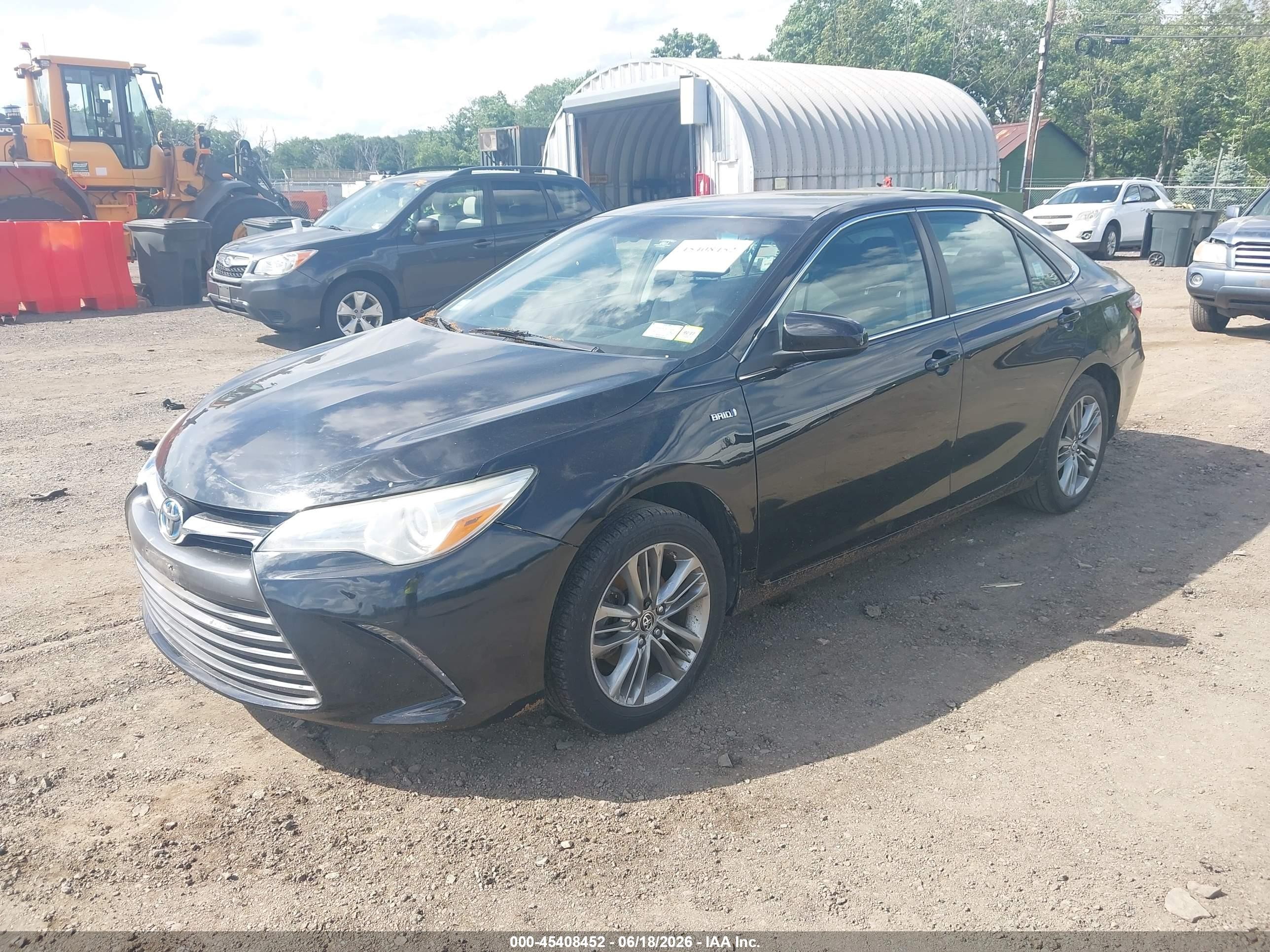 2015 Toyota Camry Hybrid Le Black vin: 4T1BD1FK5FU149240