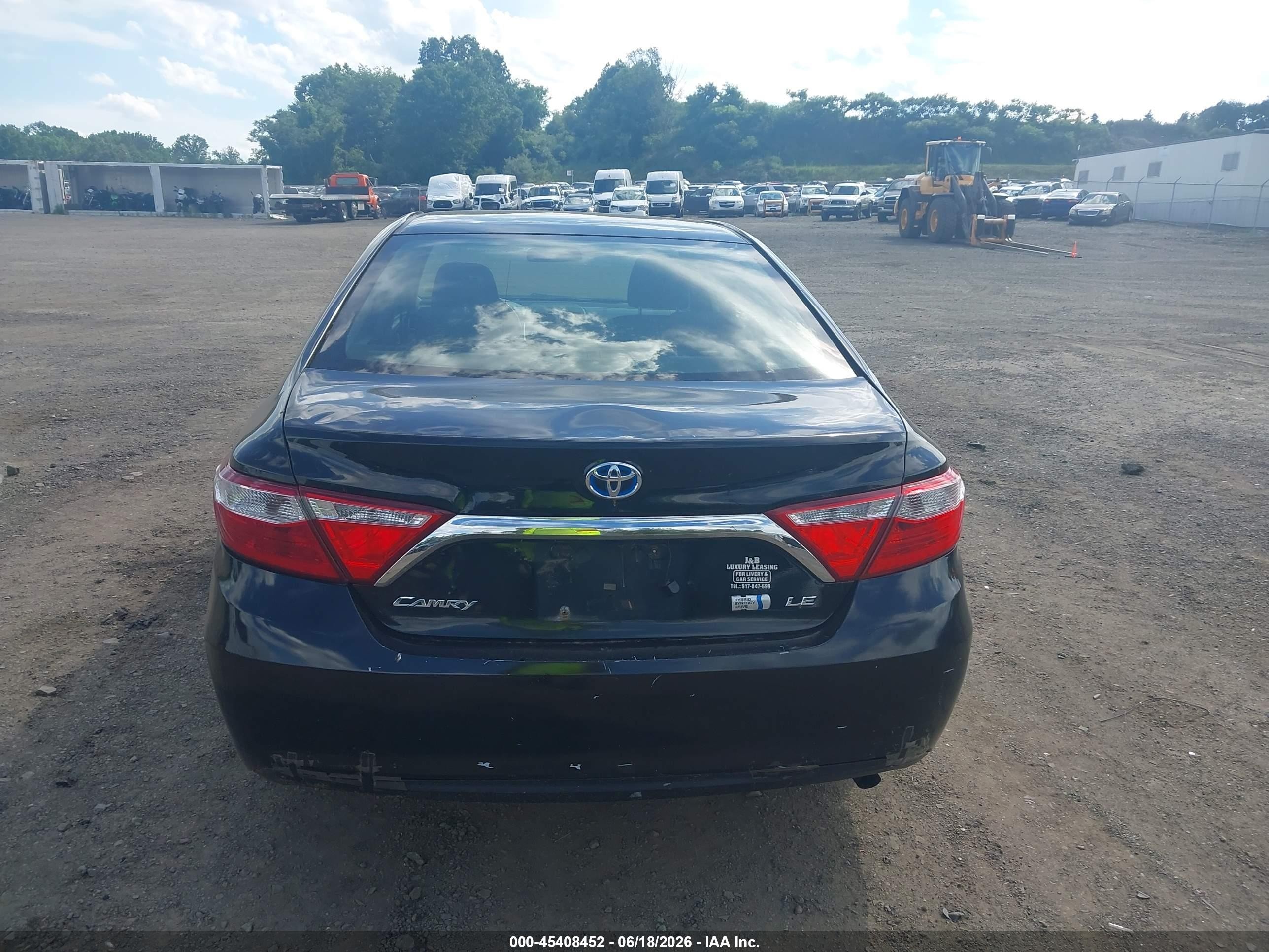 2015 Toyota Camry Hybrid Le Black vin: 4T1BD1FK5FU149240