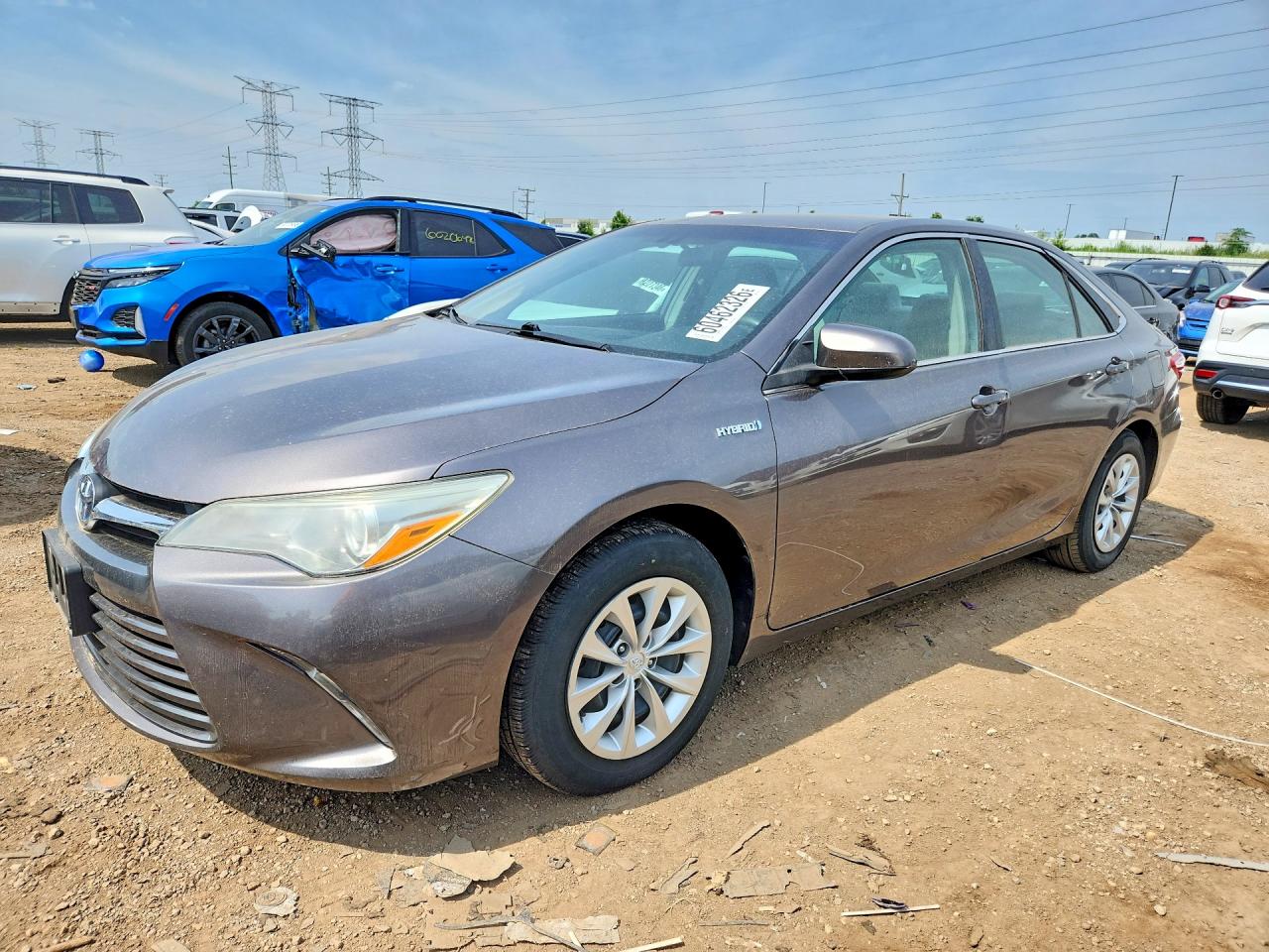 2015 Toyota Camry Hybrid Le Gray vin: 4T1BD1FK5FU151814