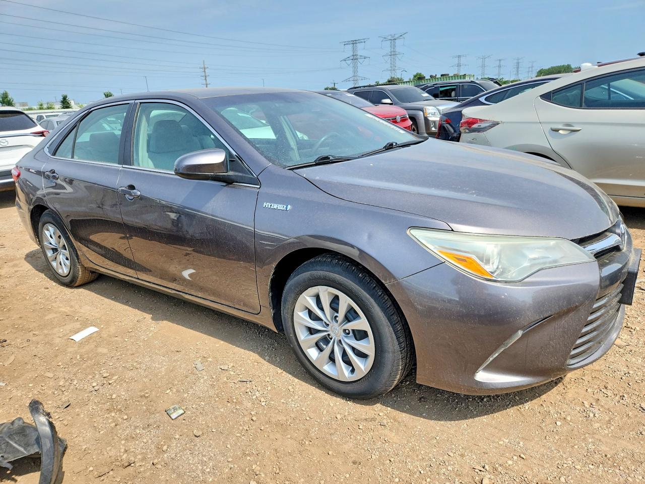 2015 Toyota Camry Hybrid Le Gray vin: 4T1BD1FK5FU151814