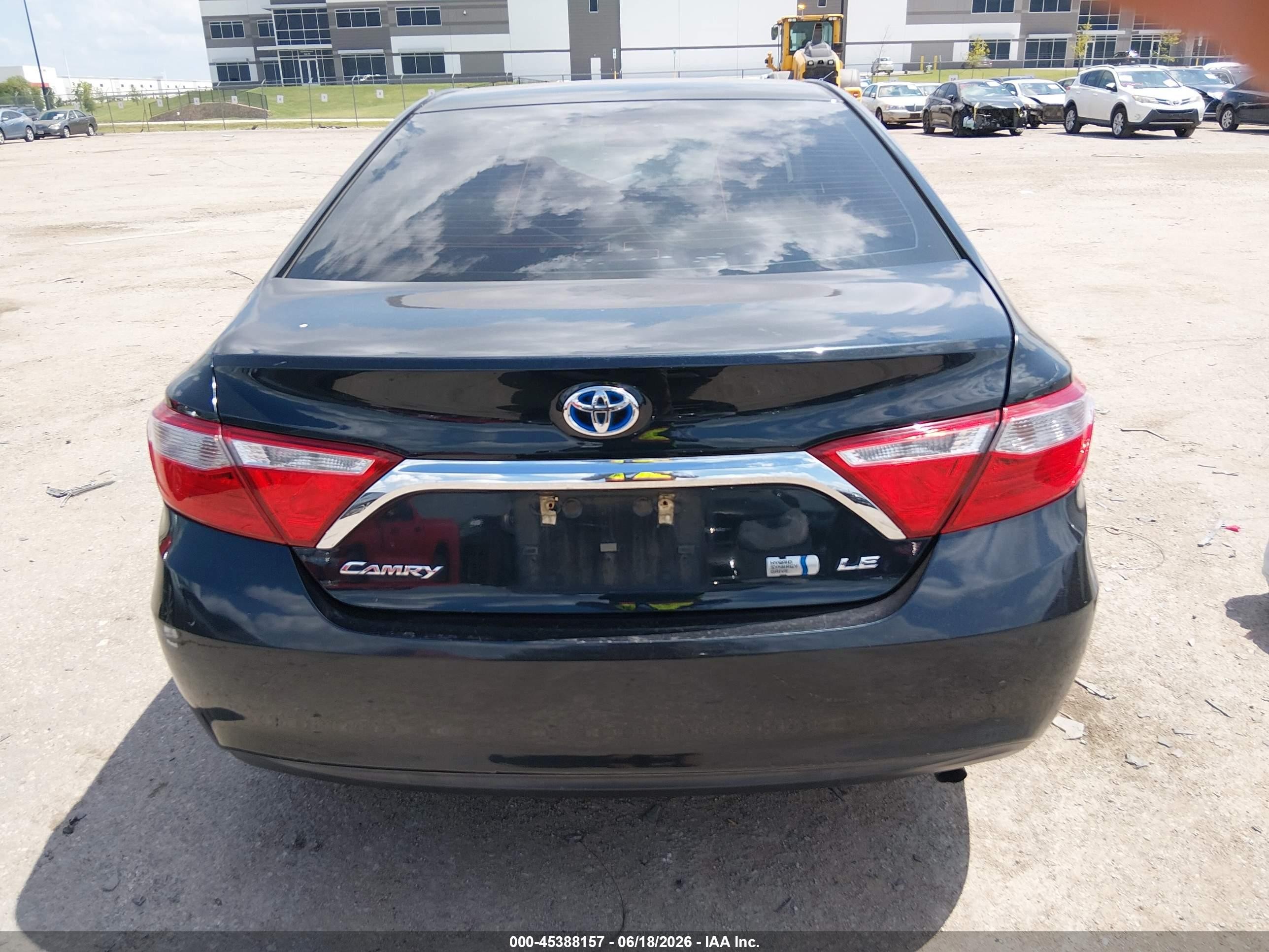 2015 Toyota Camry Hybrid Le Black vin: 4T1BD1FK5FU152185