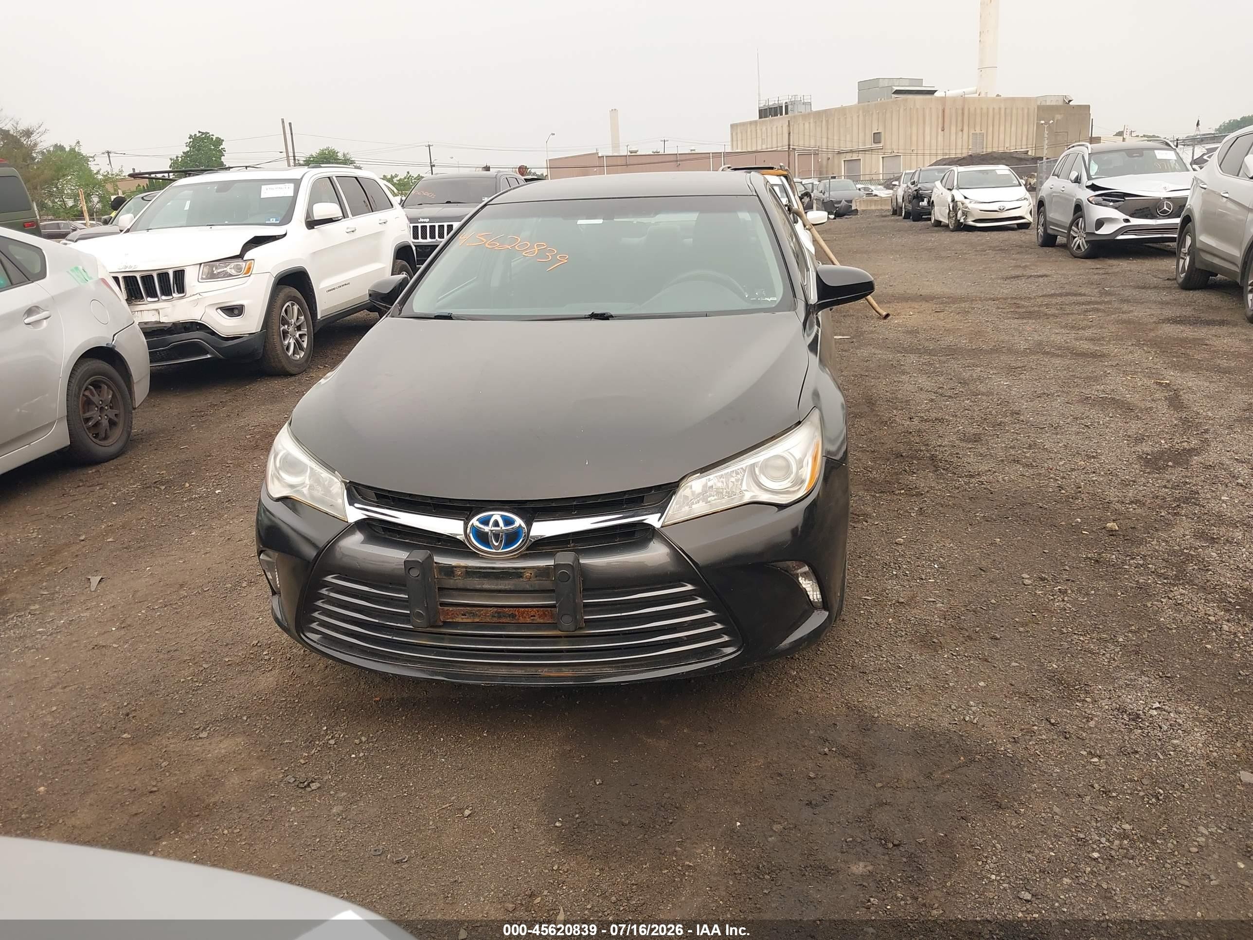 2015 Toyota Camry Hybrid Le Black vin: 4T1BD1FK5FU155068