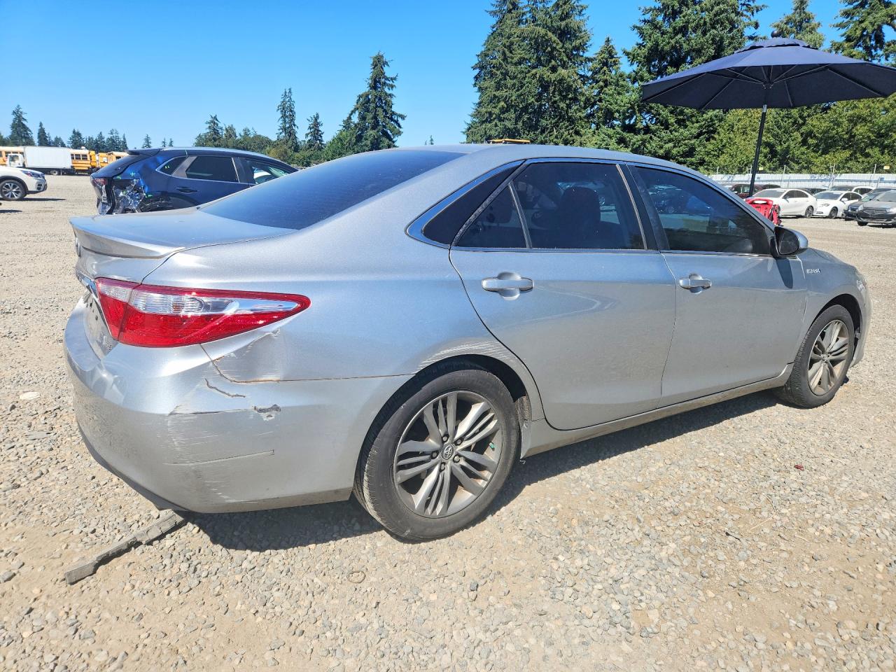 2015 Toyota Camry Hybrid Se Silver vin: 4T1BD1FK5FU157063