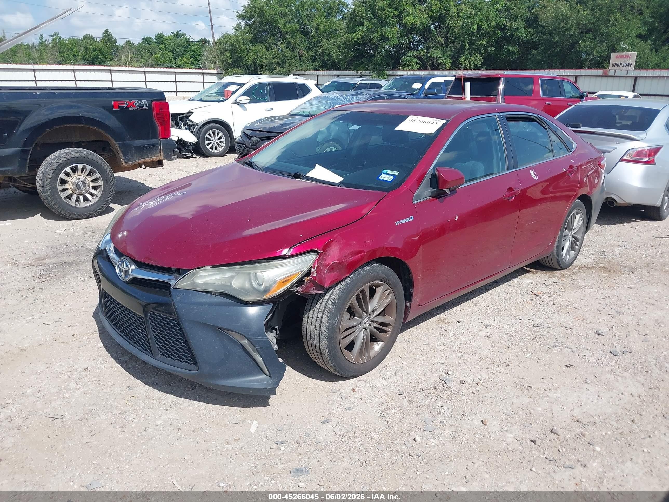 2015 Toyota Camry Hybrid Se Красный vin: 4T1BD1FK5FU163512